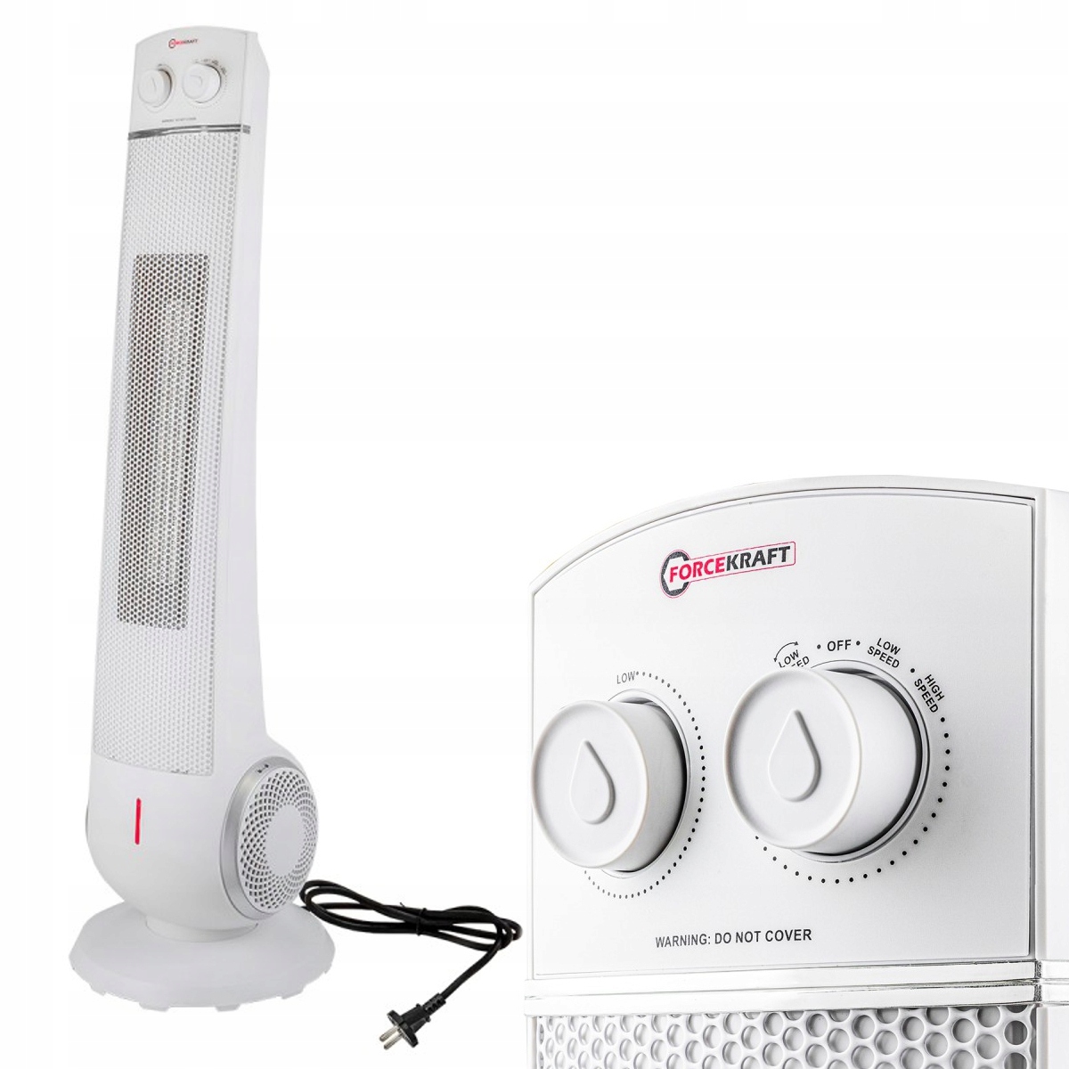 Sloupový keramický termoventilátor 2200 W Farelka radiátor termostat