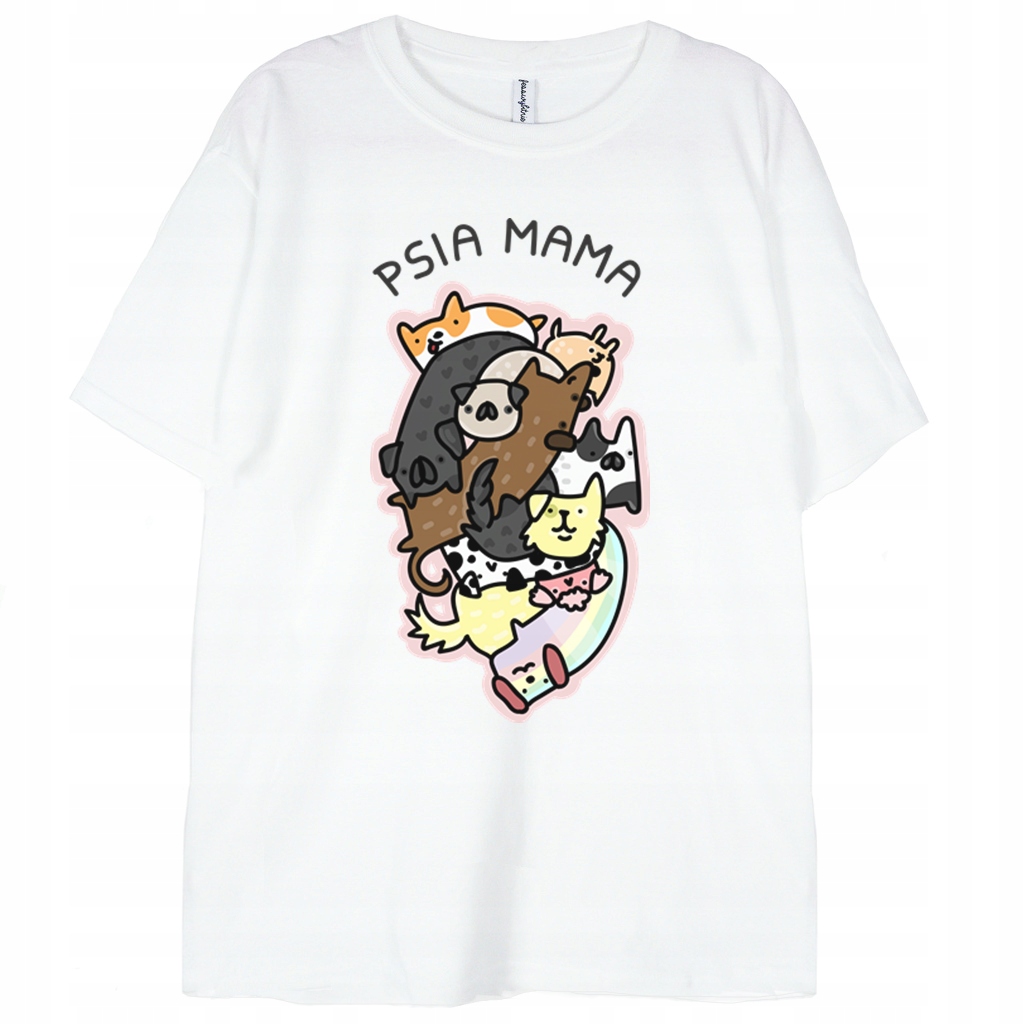 

T-shirt Psia Mama biała koszulka z psem pies 3XL