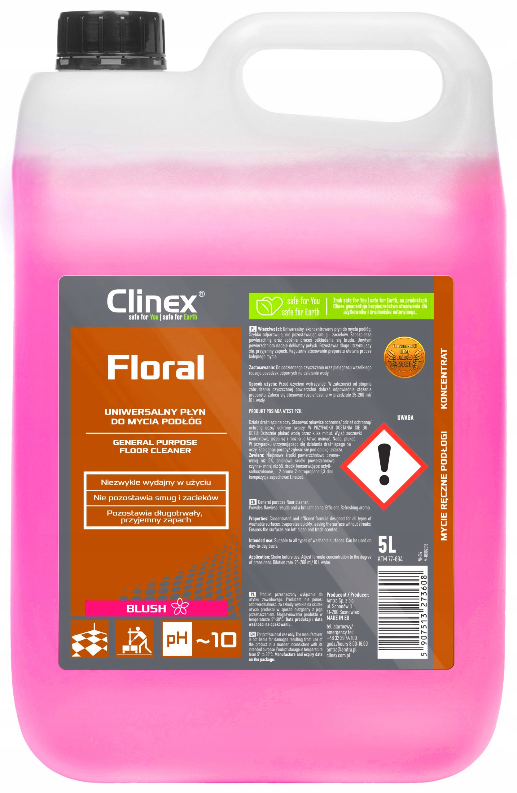 

Clinex Floral Blush Uniwersalny Płyn Do Podłóg 5L