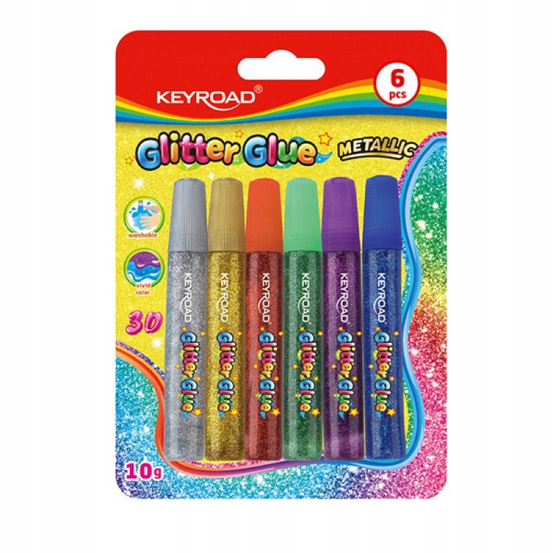 

Klej brokatowy 6 x 10g metaliczne odcienie