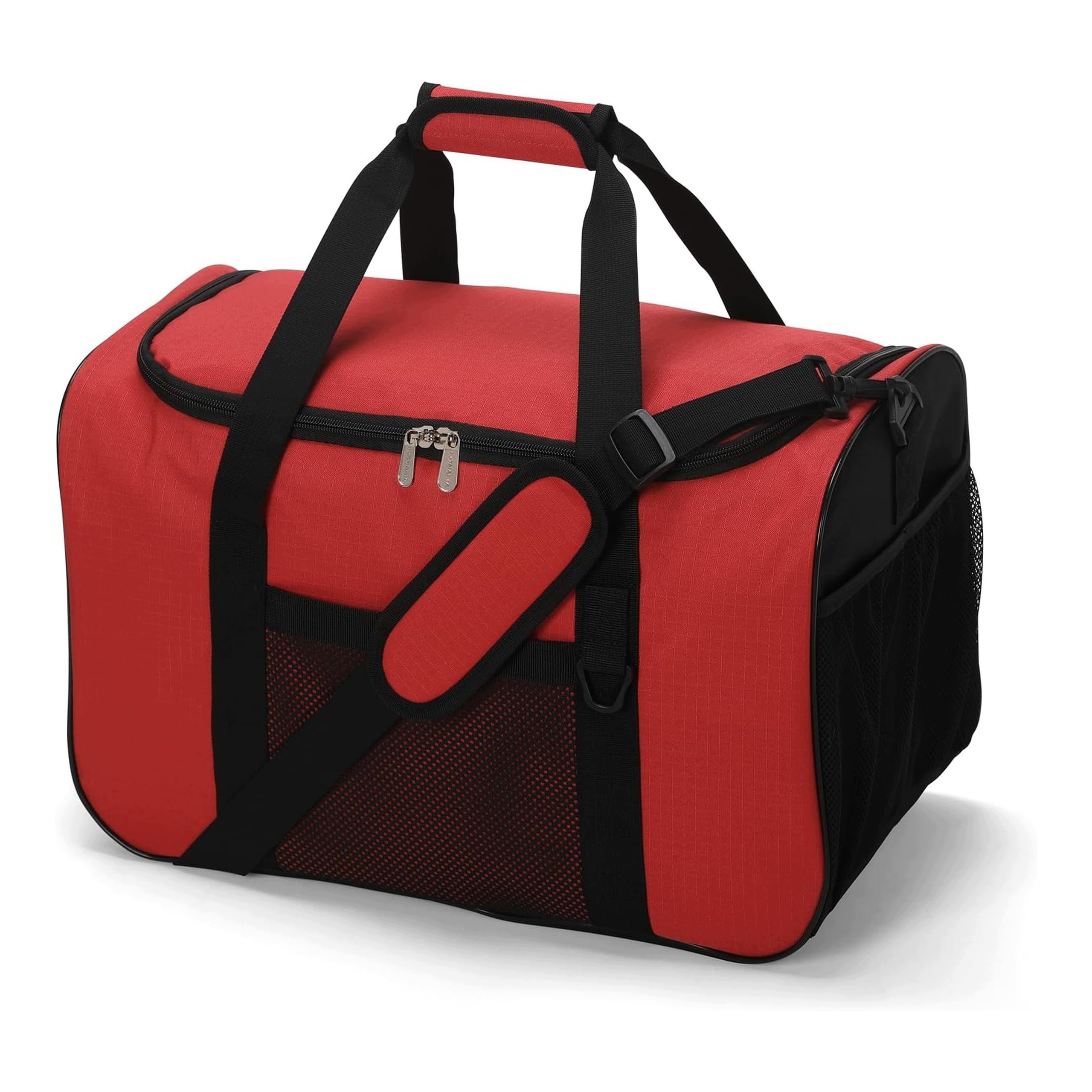 Torba treningowa czerwona 34L siłownia basen podróż 48x25cm