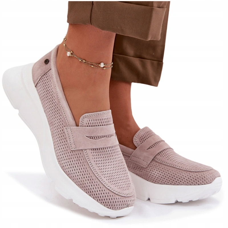 Dámské Mokasíny Vinceza Z Přírodního Semiše Lehké 79626 Béžové 40