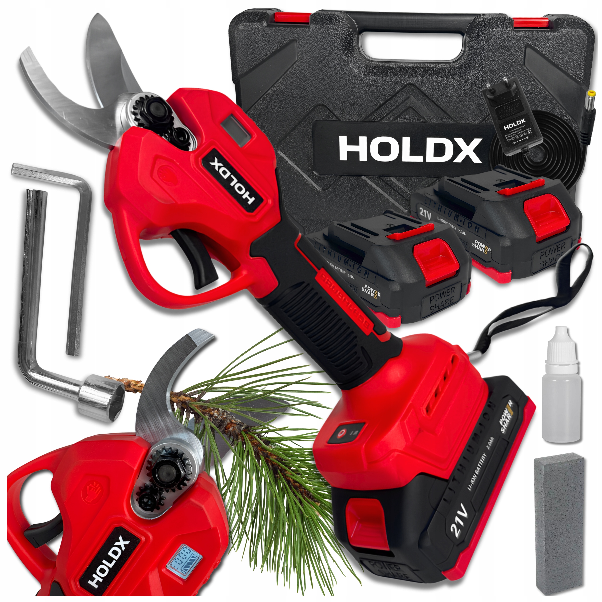 Zahradní Nůžky Výkonné Zahradní Elektrické Nůžky 2XAKU Sada XL