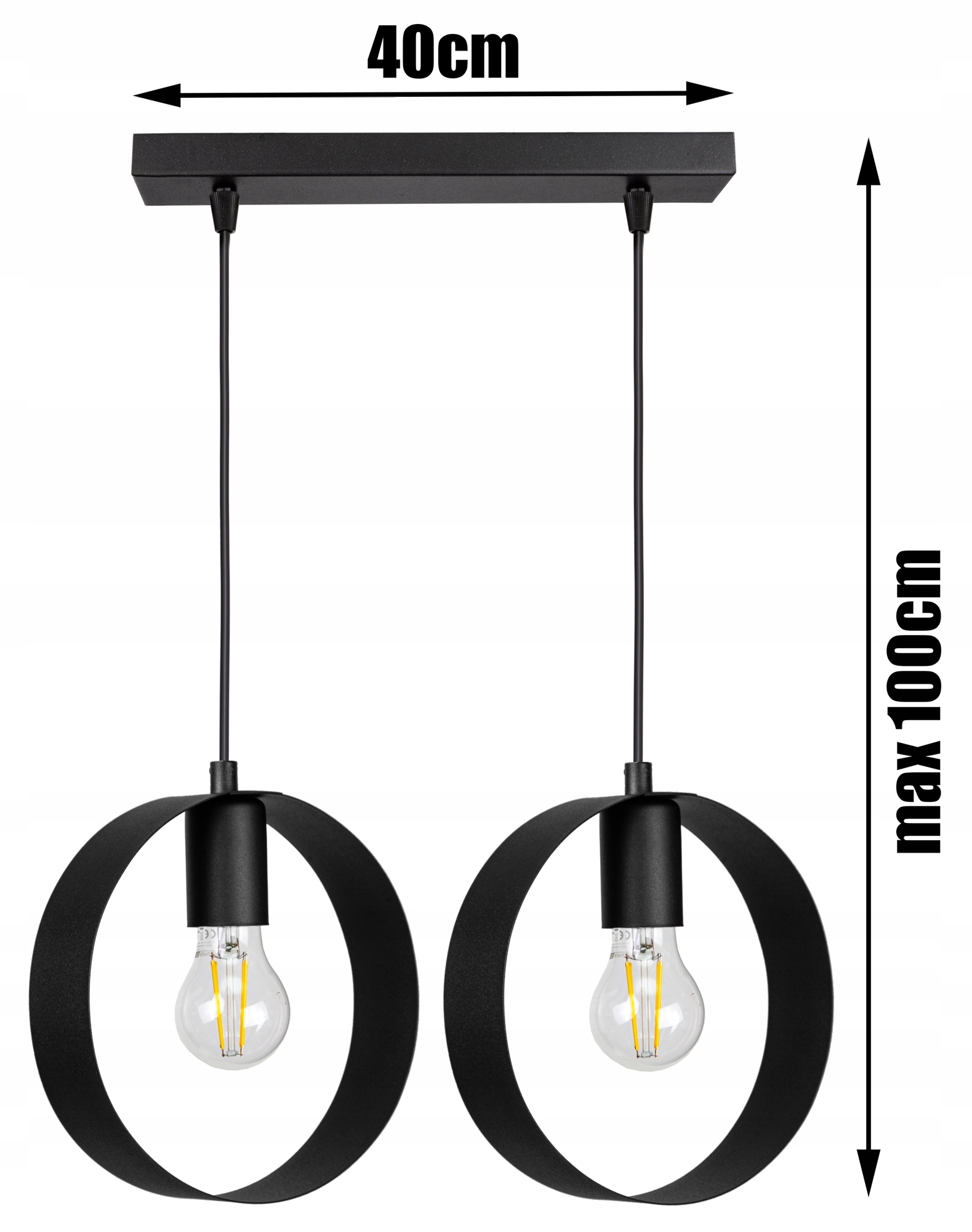 LAMPA SUFITOWA PLAFON ŻYRANDOL LOFT EDISON RING Marka Glimex