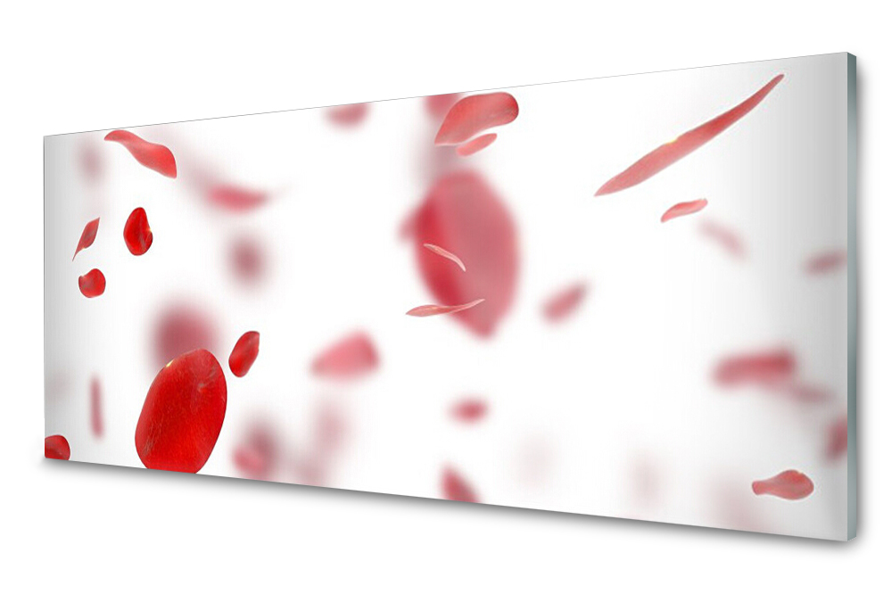 Sklenený panel do kuchyne Ruža Vločky 125x50