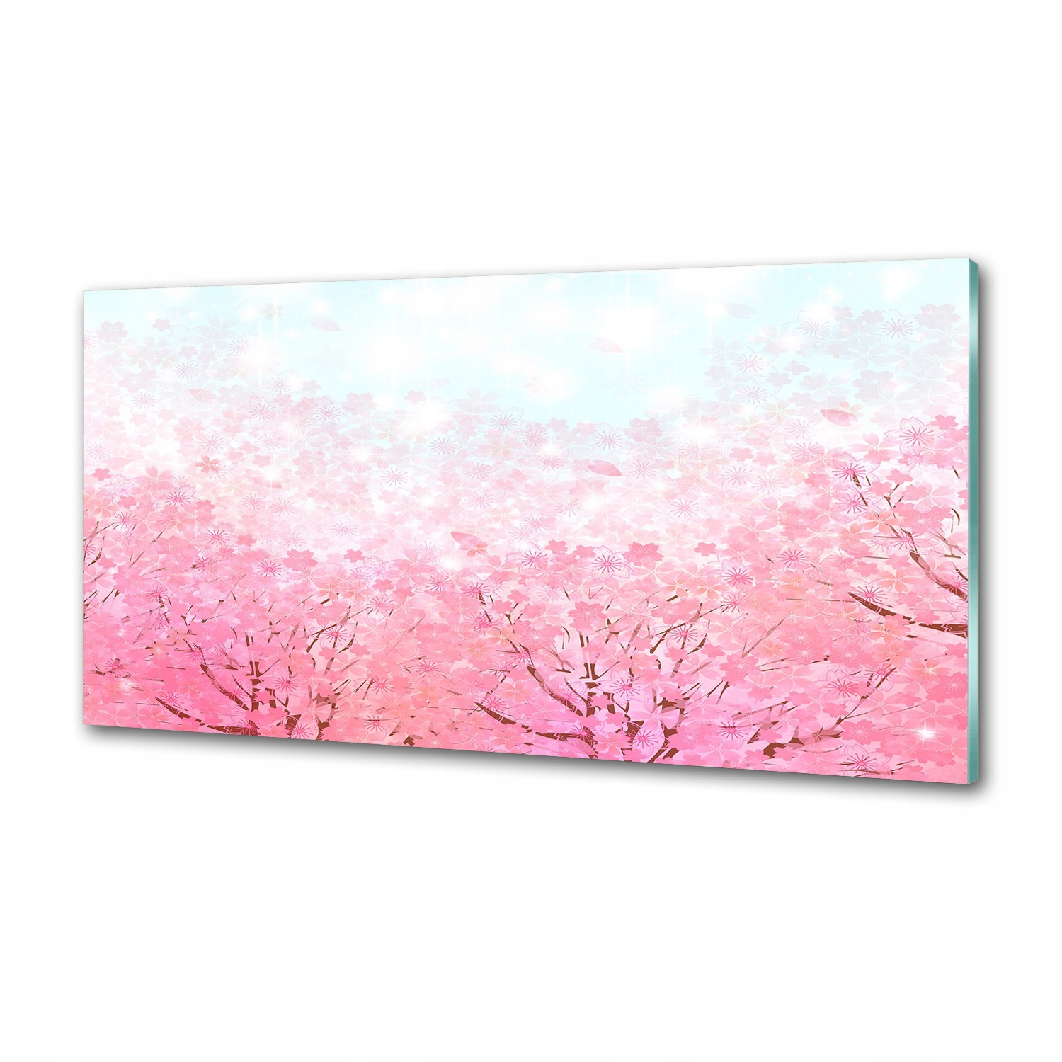 Panel dekor sklo Kvety čerešní 120x60 cm Lepidlo