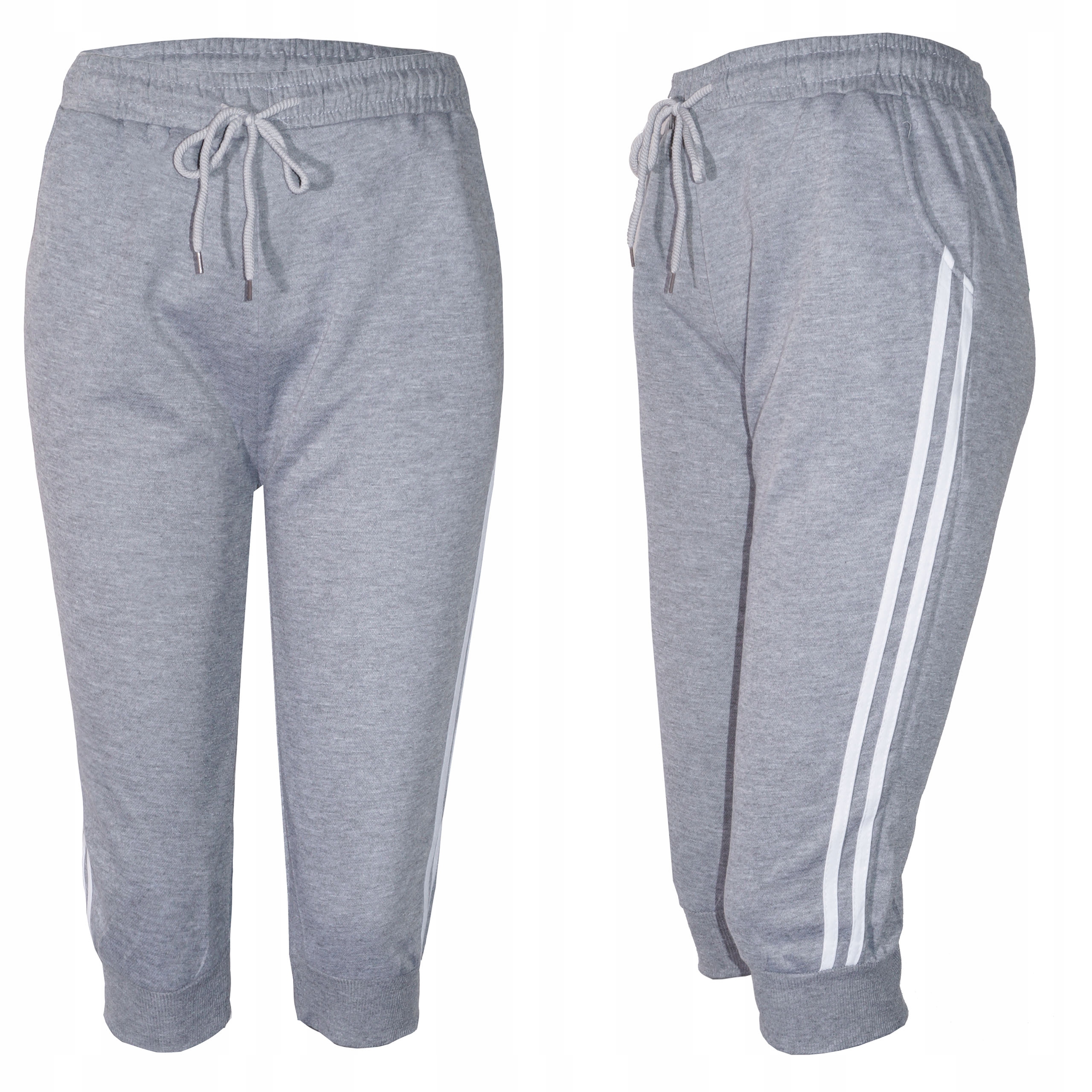

Damskie Spodnie Rybaczki Dresowe Lampasy 42/44
