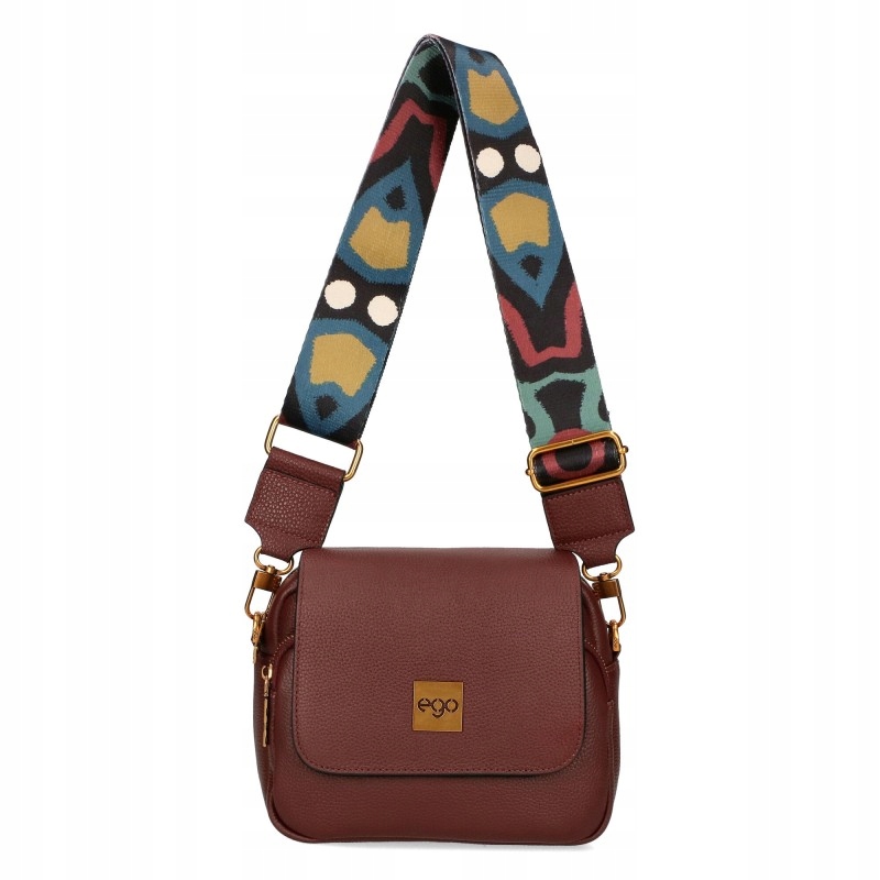 Dámská kabelka Ego Bordó přírodní kůže Dva popruhy přes rameno ECS0028IN