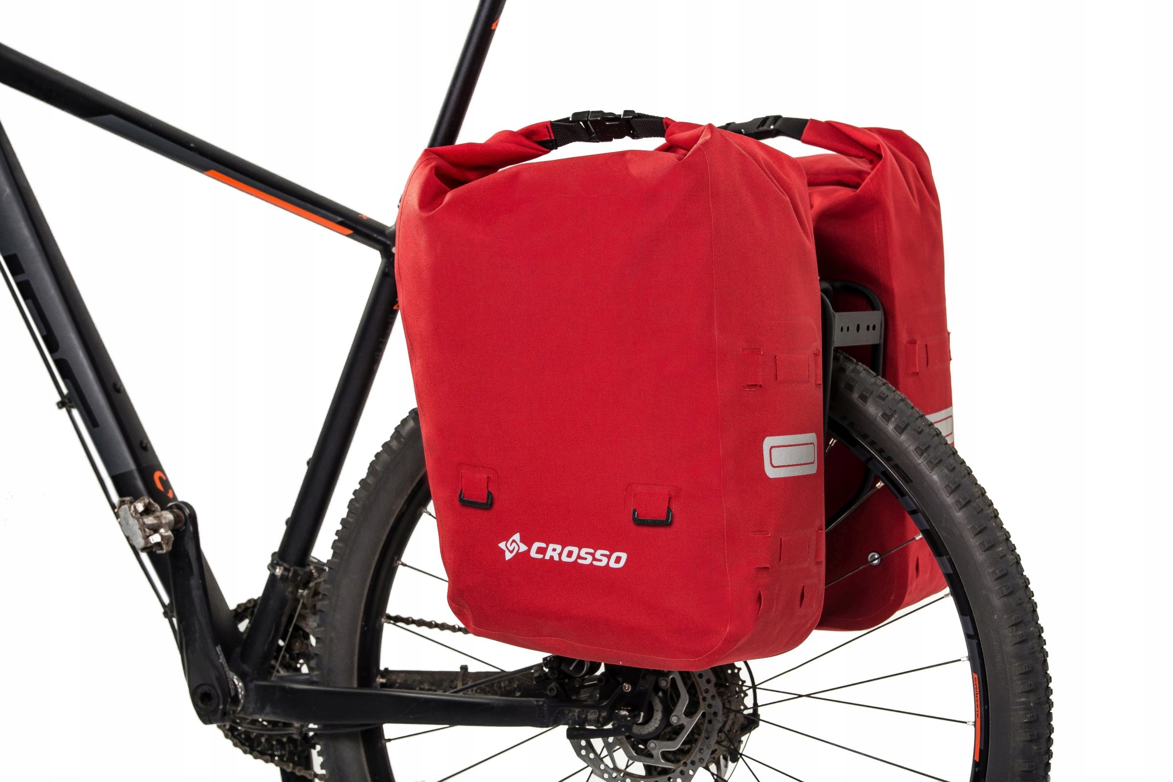 Sakwy Crosso Twist X60 / System Rail - Czerwony kolor