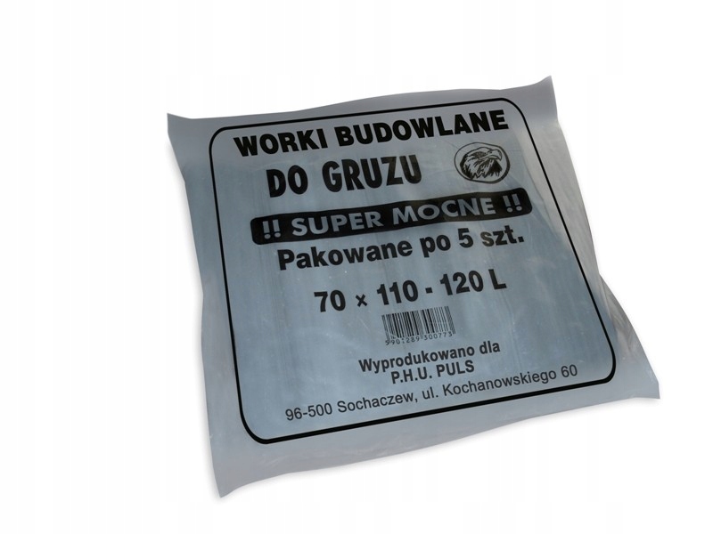 

Worek Foliowy Na Gruz 120 L Mocne Worki 5 Szt Prom