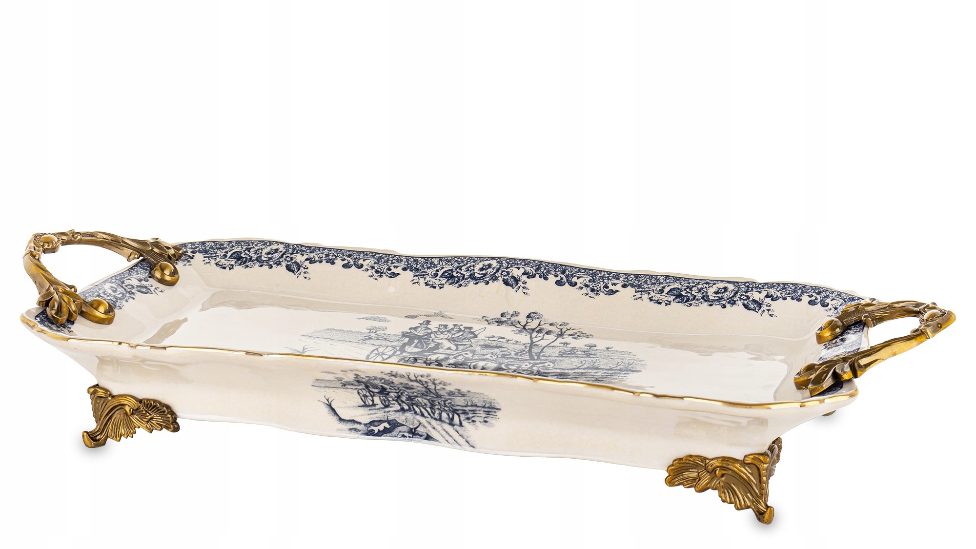 Patera Podnos Dekoratívna Keramická Cisárska Empire Na Nožičkách