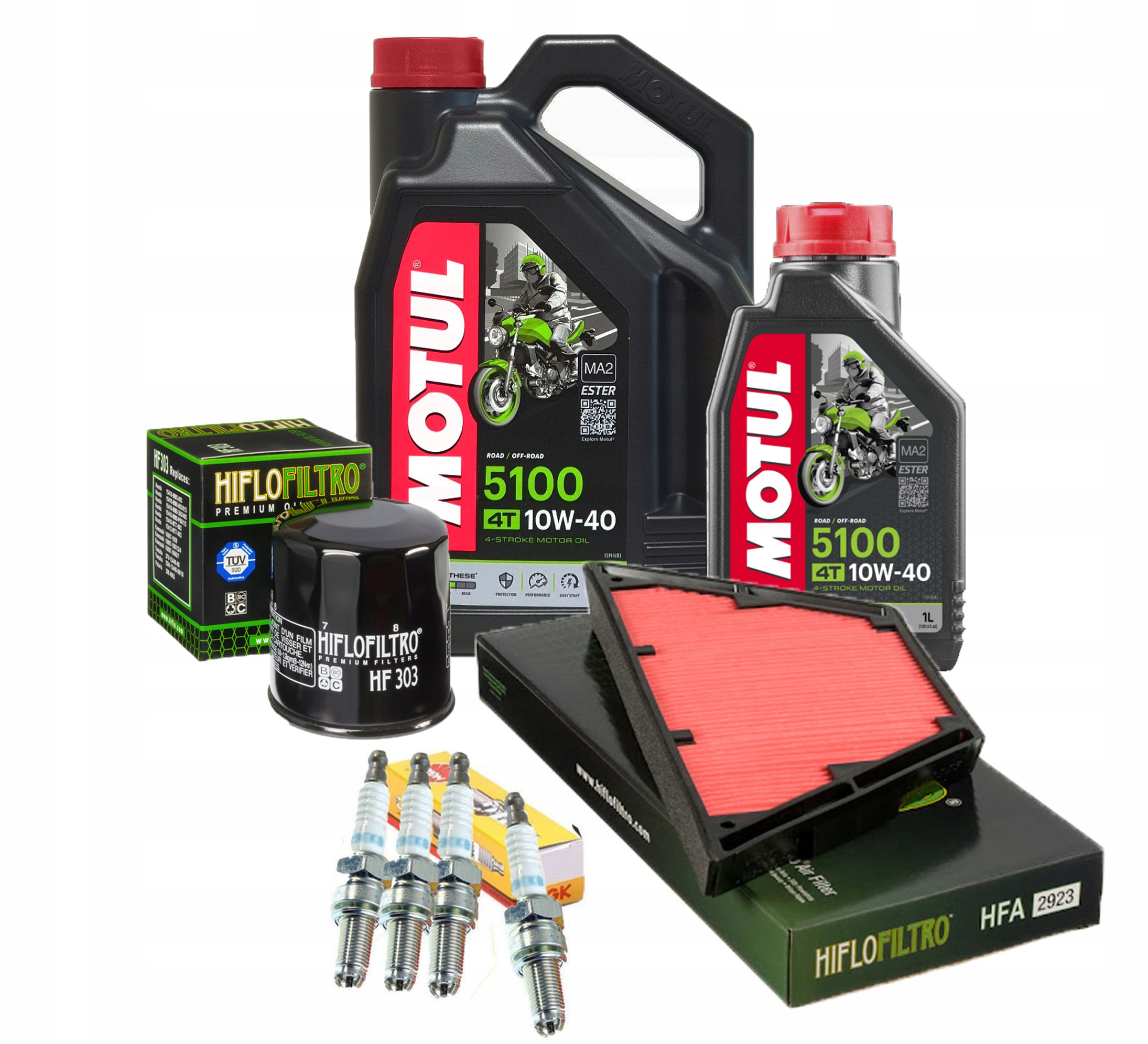 Olej Motul KAWASAKI ZZR 1400 12-20r Filtr Świeca