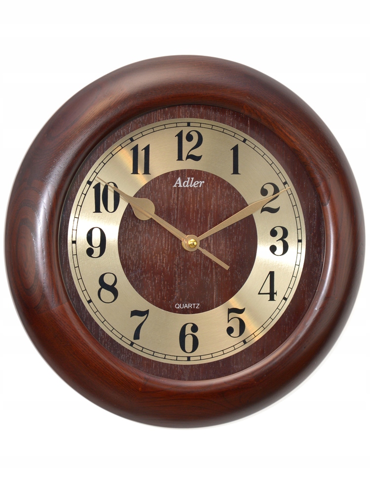

Okrągły zegar ścienny Adler 21090-WA Orzech 28 cm