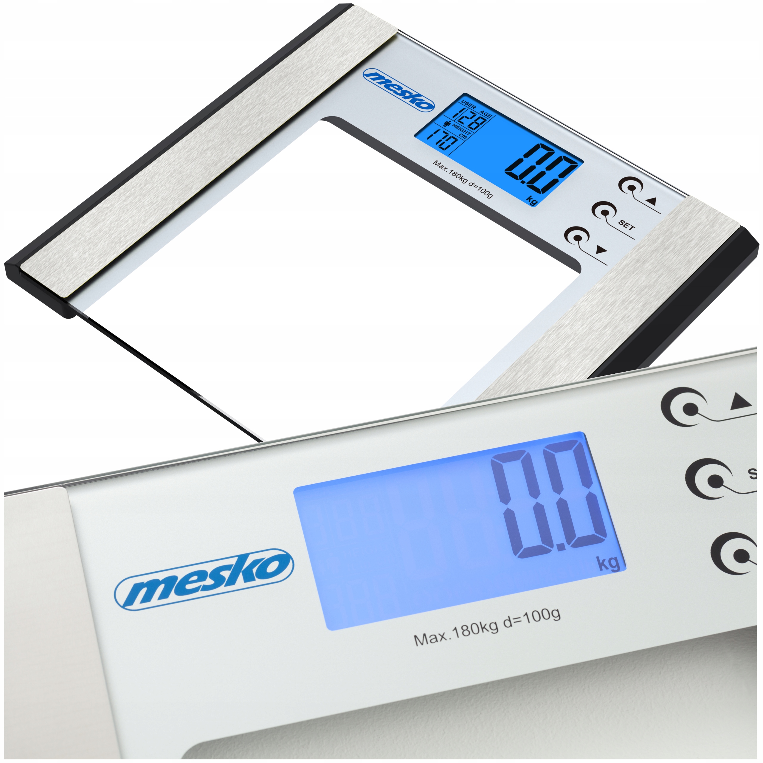 

Waga łazienkowa z analizatorem 180KG LCD Bmi Mesko