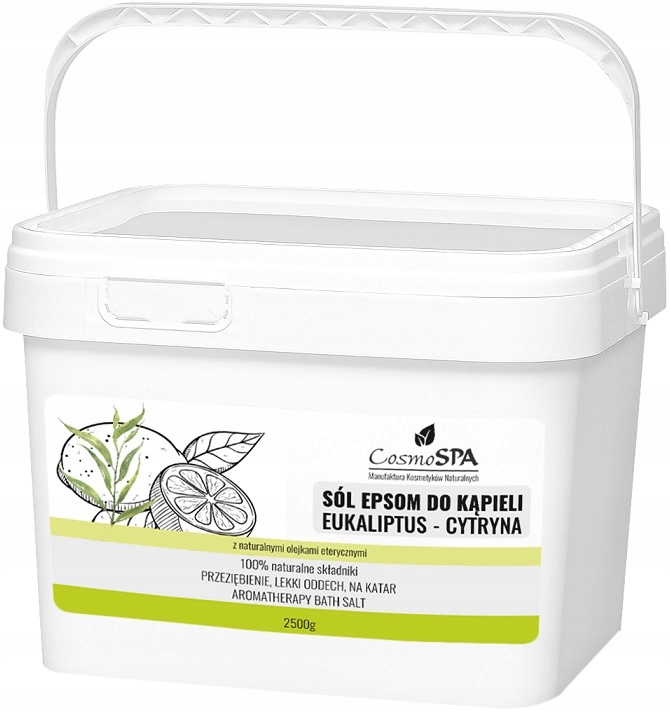 Epsom vonios druska EUKALIPTAS + CITRINA 2500 g – aromaterapinė druska voniai, kubilui ir jacuzzi