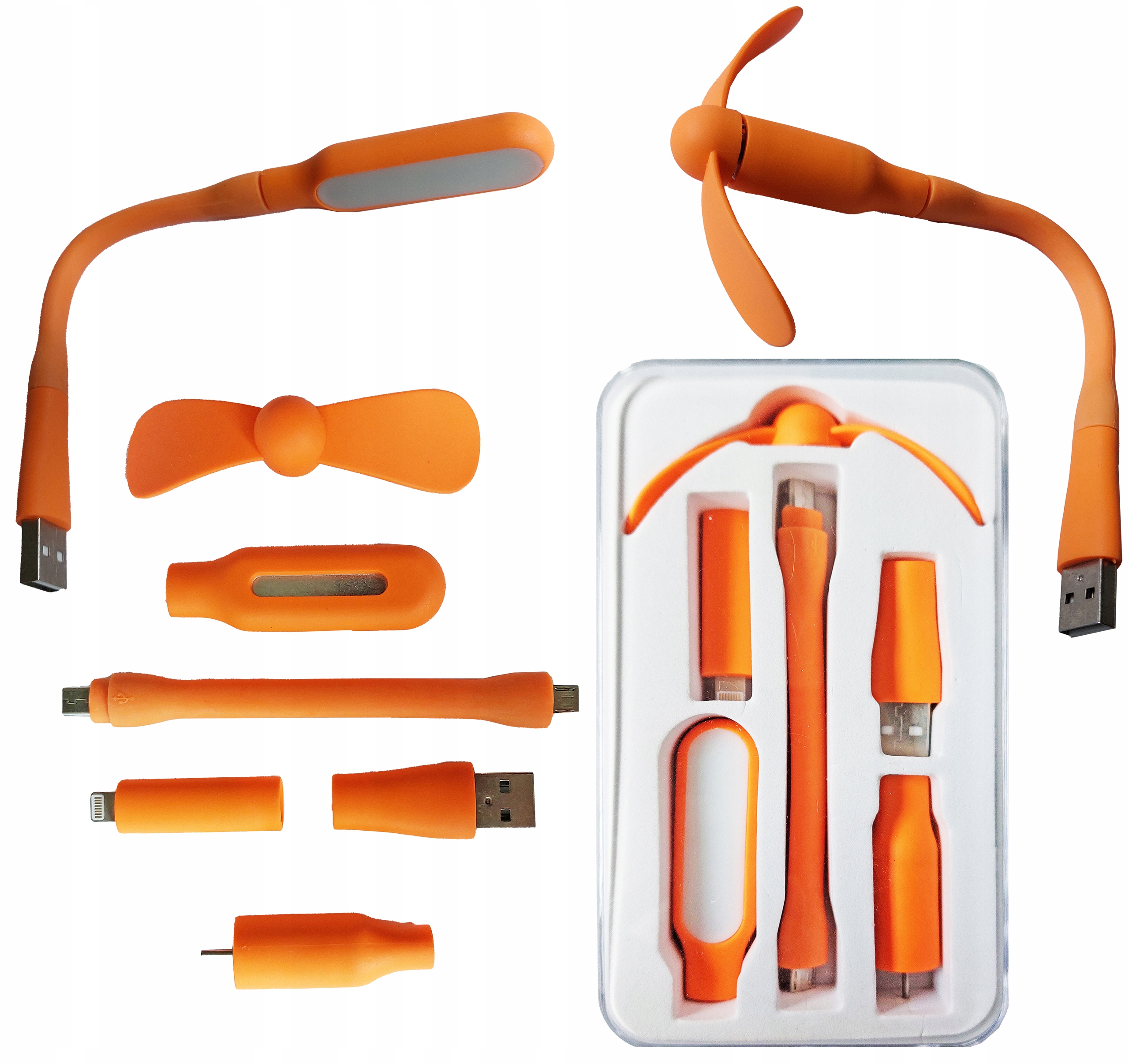 

Wiatrak Usb Wentylator Lamka Led Zestaw 2w1