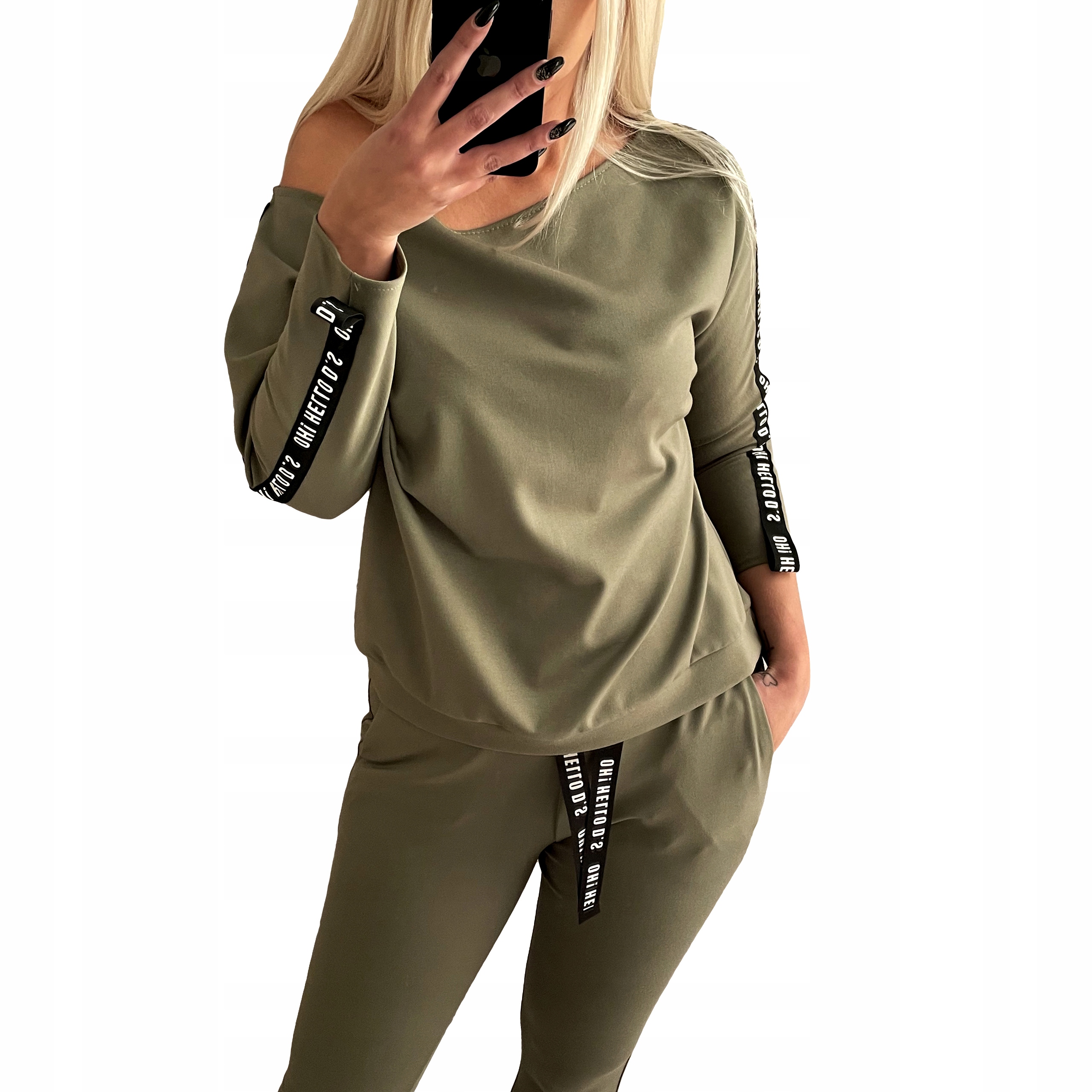 Z148 Komplet Teplákovka Lemovací Manžeta Khaki vel. 40