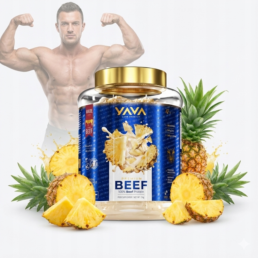 Yava Labs Prémiový Hovězí Protein 2 Kg Ananas