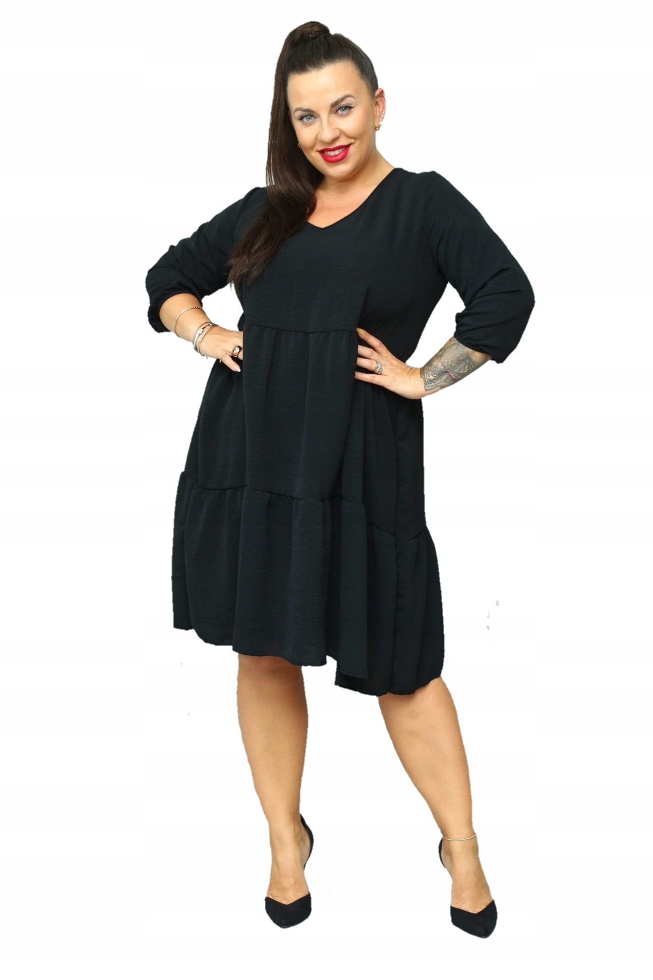 

Sukienka B0HO Falbany Plus Size r. 42
