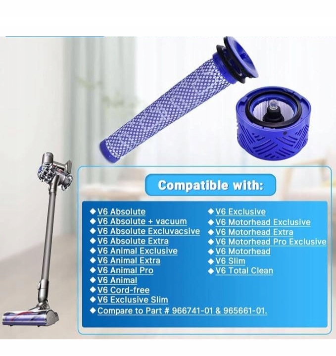 Filtry do odkurzacza Dyson V6 Kod producenta Filtr wstępny Filtr HEPA