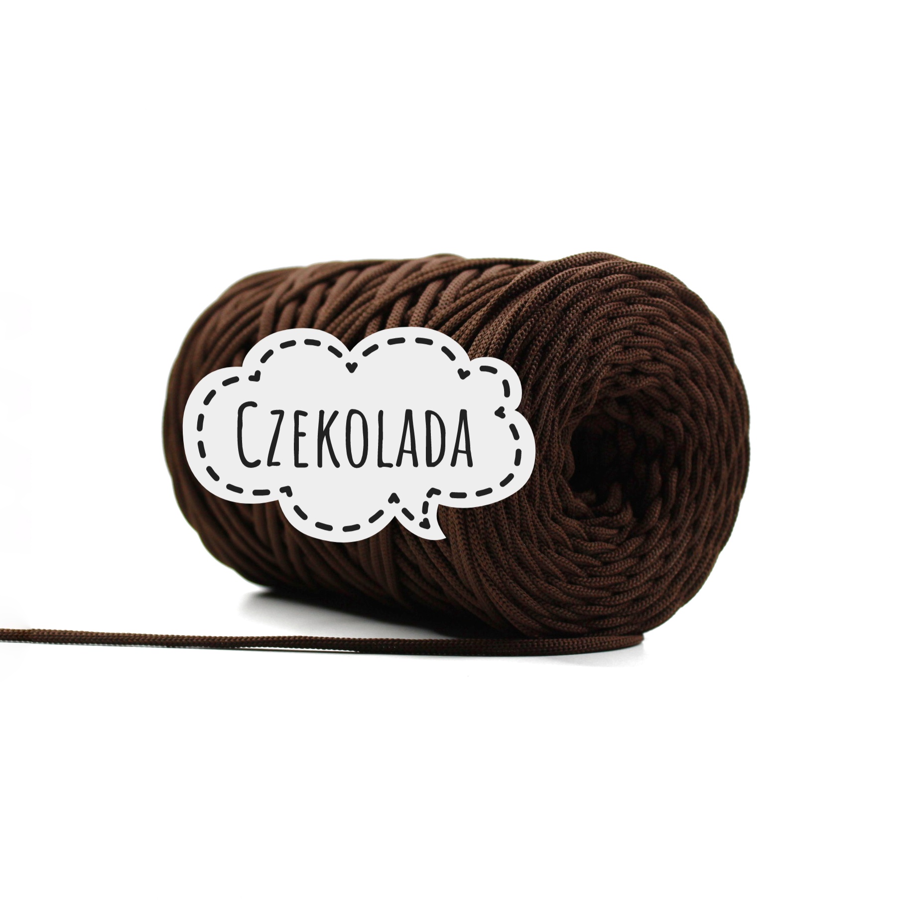 Sznurek Poliestrowy Płaski 3MM PIMOtki Czekolada