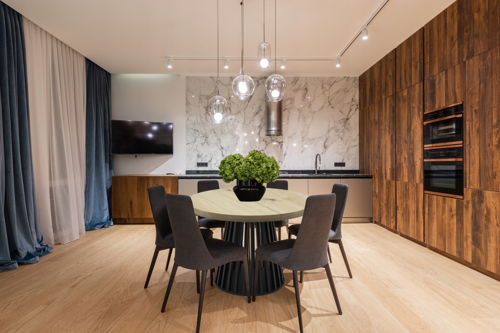 STÓŁ OKRĄGŁY LAMELE NIEROZKŁADANY 100 cm HALIFAX TABAK + nogi drewniane Kolekcja LAMELE stoły polski producent