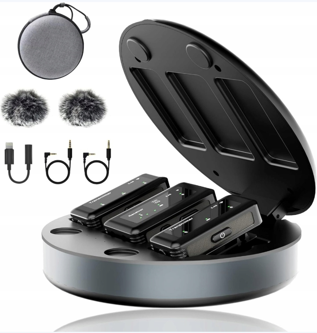 Bezprzewodowe mikrofony mikrofon Lavalier do aparatów telefonów