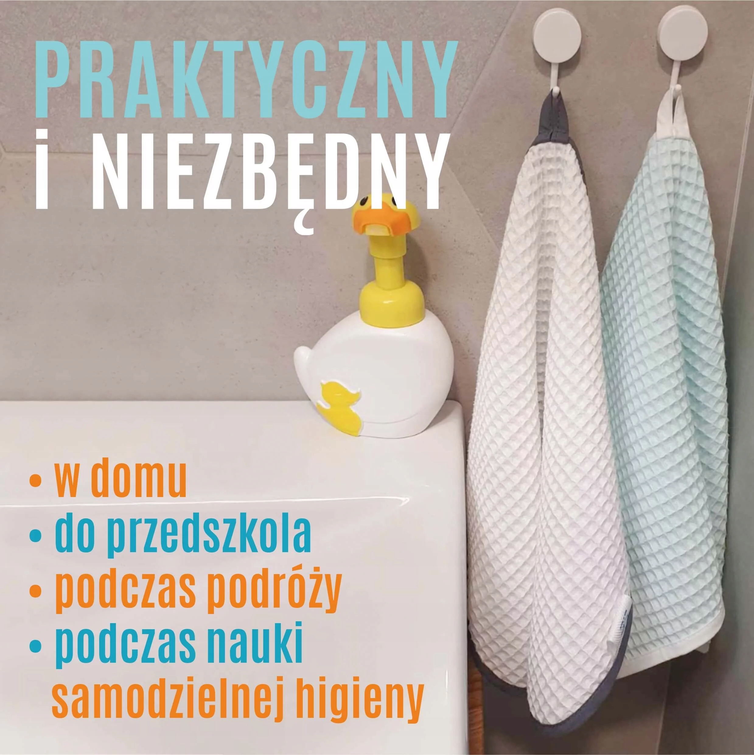 Ręcznik do przedszkola dla dzieci do rąk buzi 55x30 bawełna wafel - 2 szt Marka Pepi