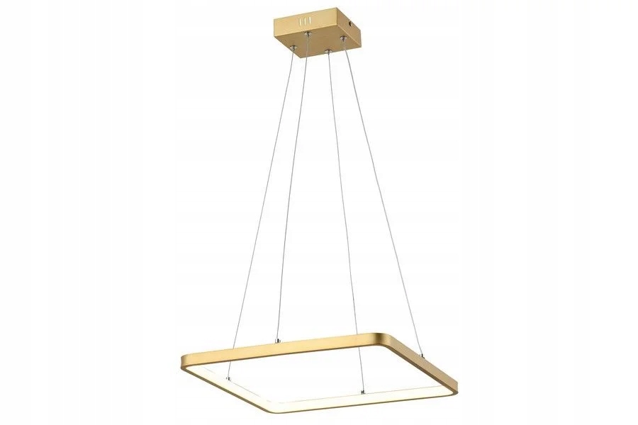 Moderní závěsná Led lampa zlatá čtvercová 40 cm horizontální 4000K Reality