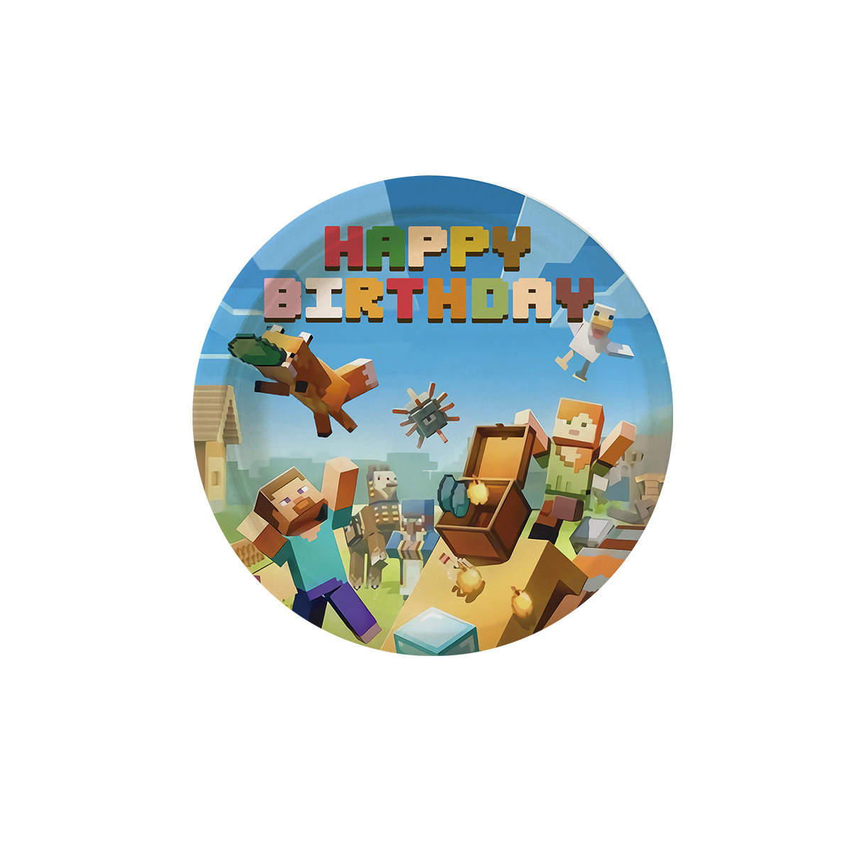 TALERZYKI KUBKI URODZINOWE MINECRAFT ZESTAW 20 SZT TNT Marka inna marka