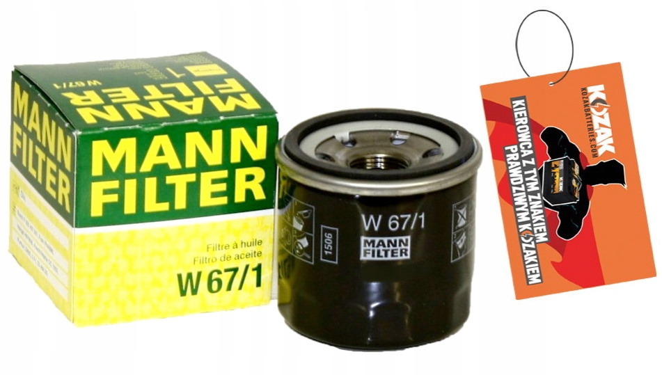 

Filtr Oleju Mann W67/1 Nissan Mazda Subaru W 67/1