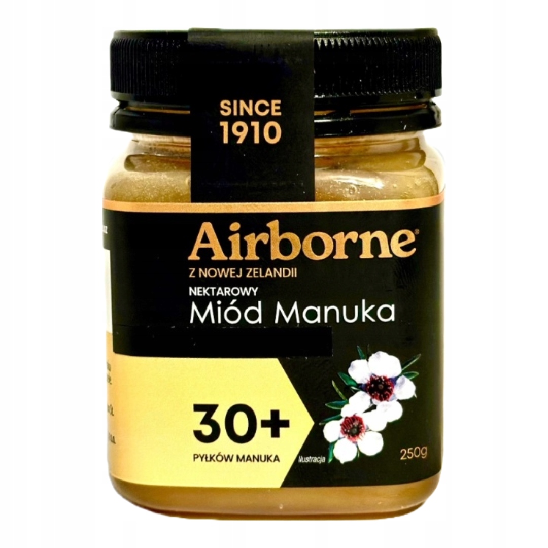 Levně Med Manuka 30+ 250 g Airborne – Přírodní Med z Nového Zélandu
