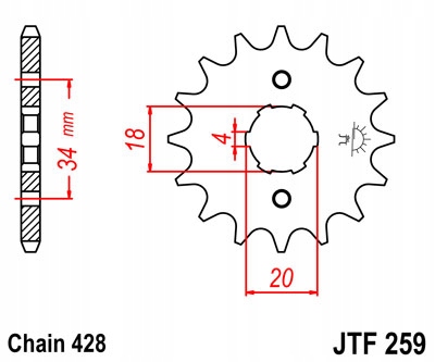 

Jt JTF259.15 Zębatka Przód