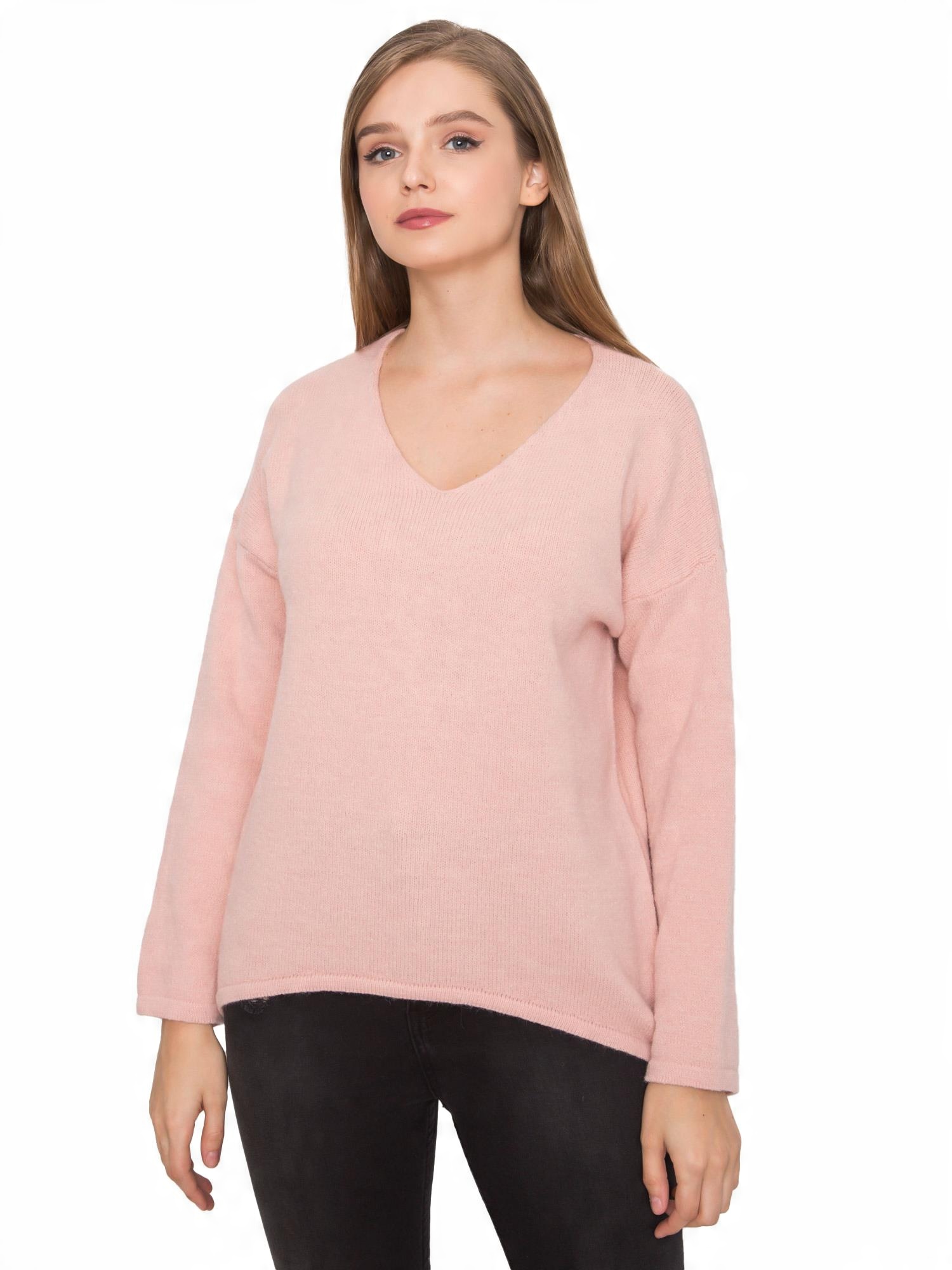 

Wygodny Sweter Damski dekolt w serek