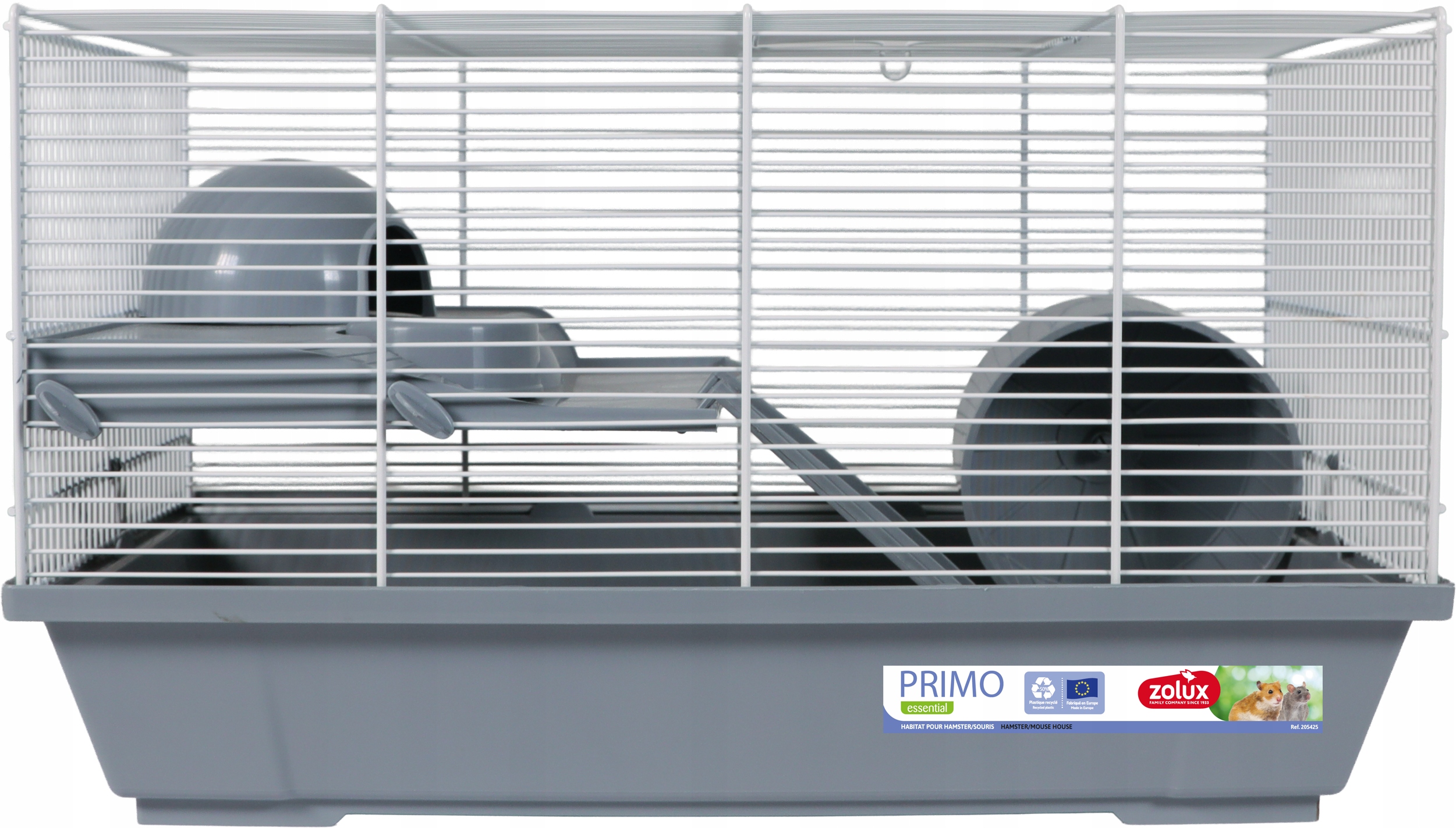 Zolux Klatka Primo 50 dla chomika myszy biało-szara