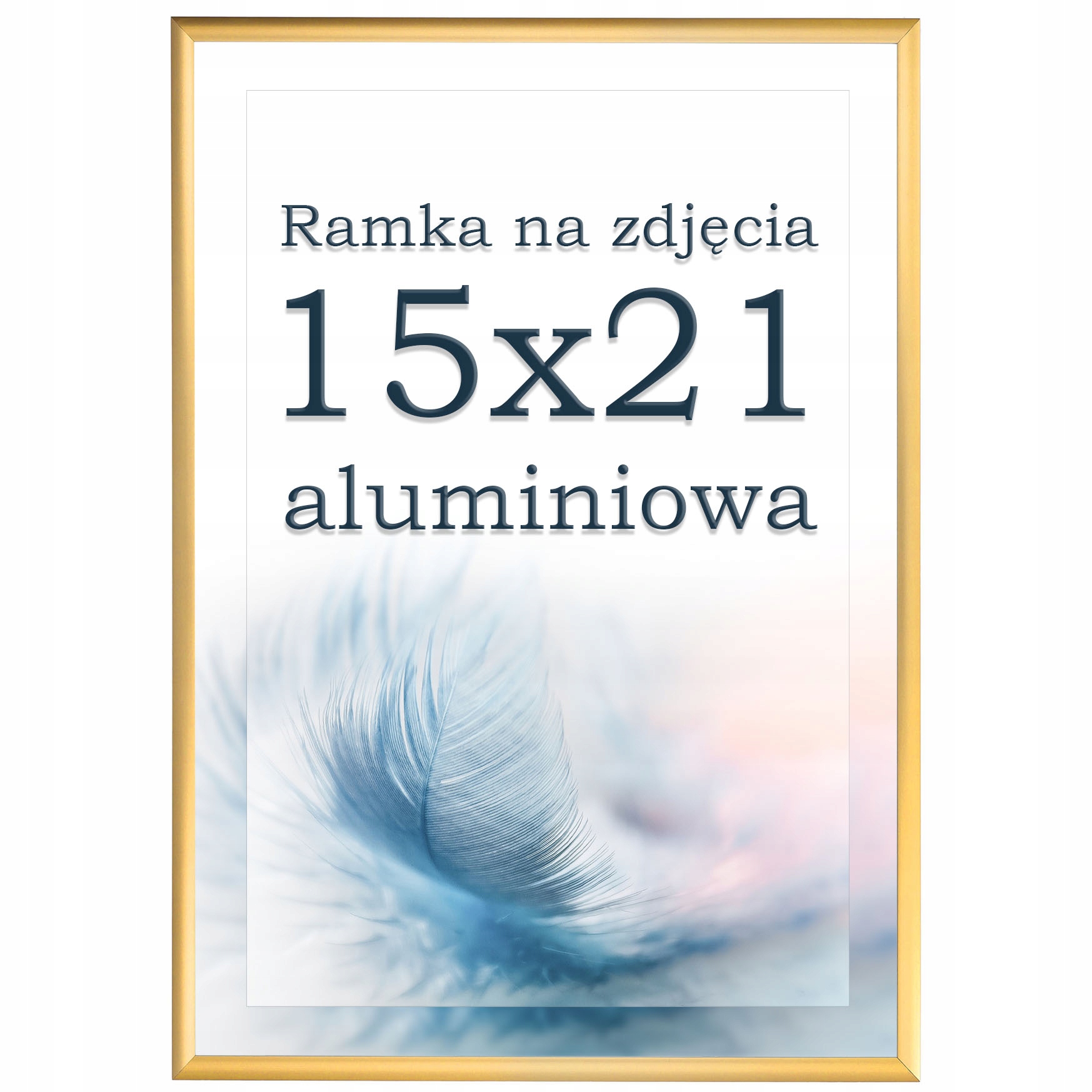 

Ramka na zdjęcia 15x21 aluminiowa złota ramki A5