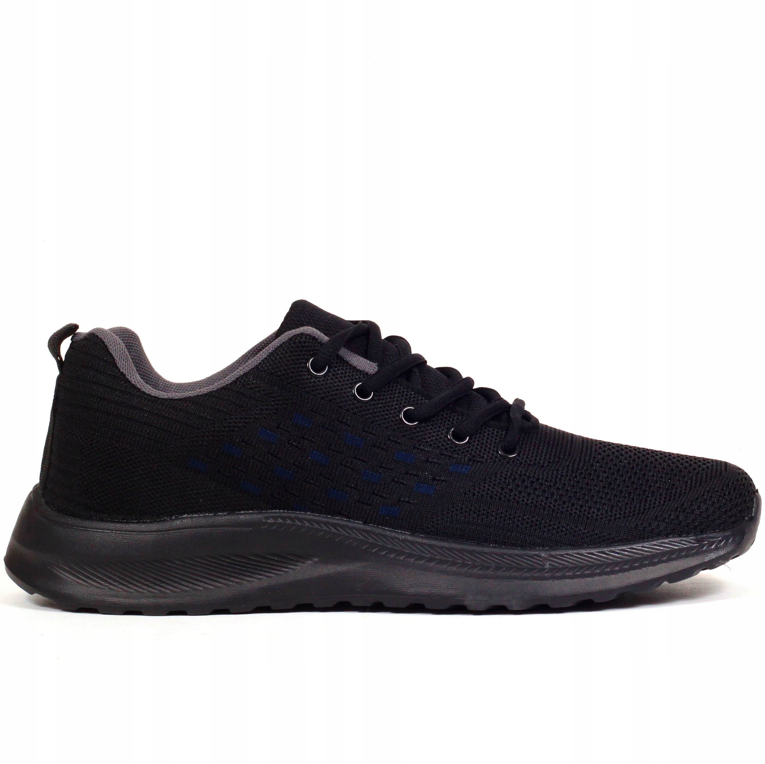 

Buty Męskie Sportowe Czarne Sneakersy Wiązane