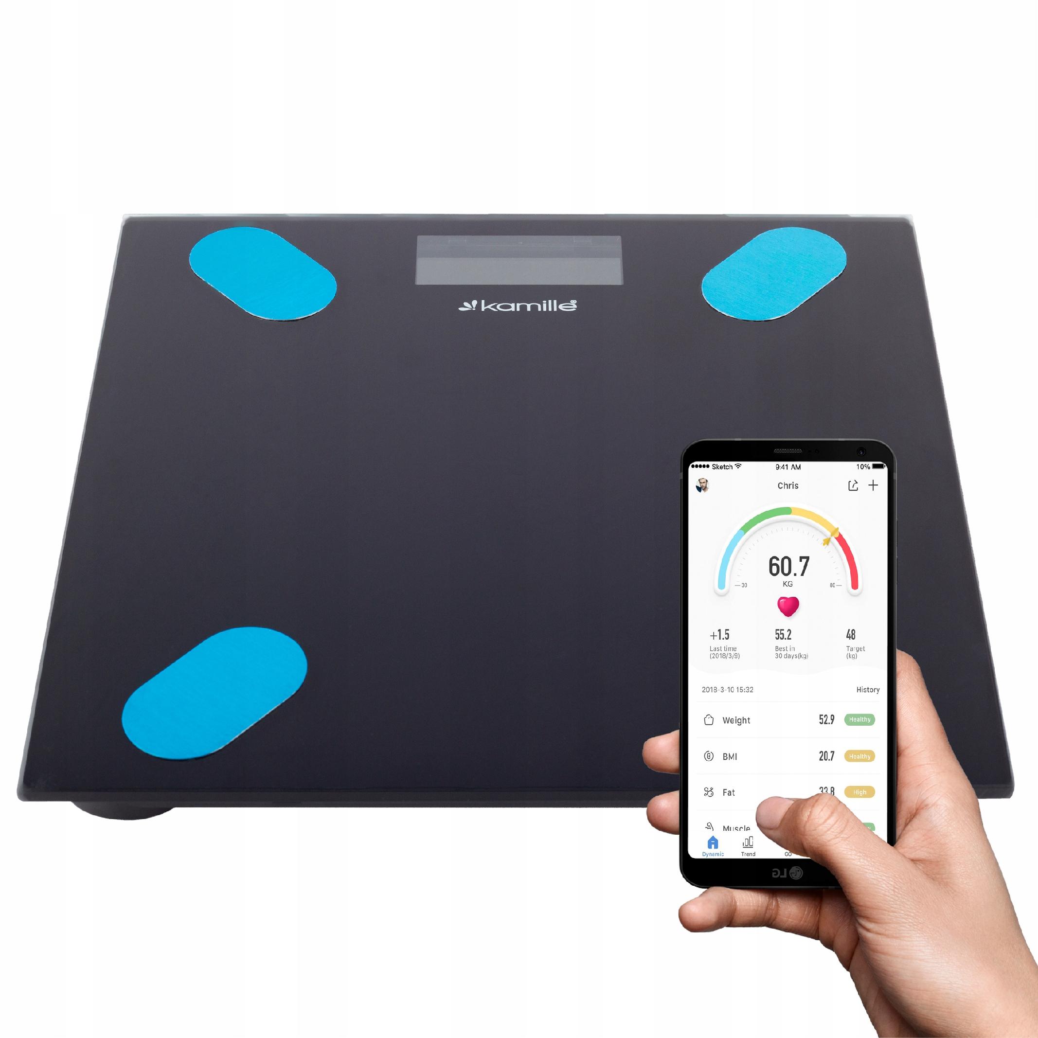 

Inteligentna Waga Łazienkowa Bluetooth Analityczna