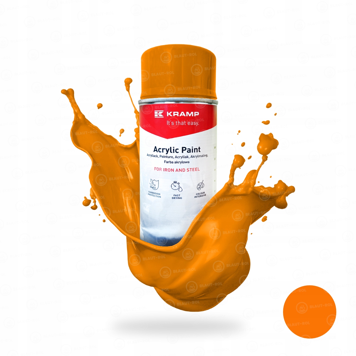 Farba do metalu renowacji stali Lakier pomarańczowy Amazone spray 400ml