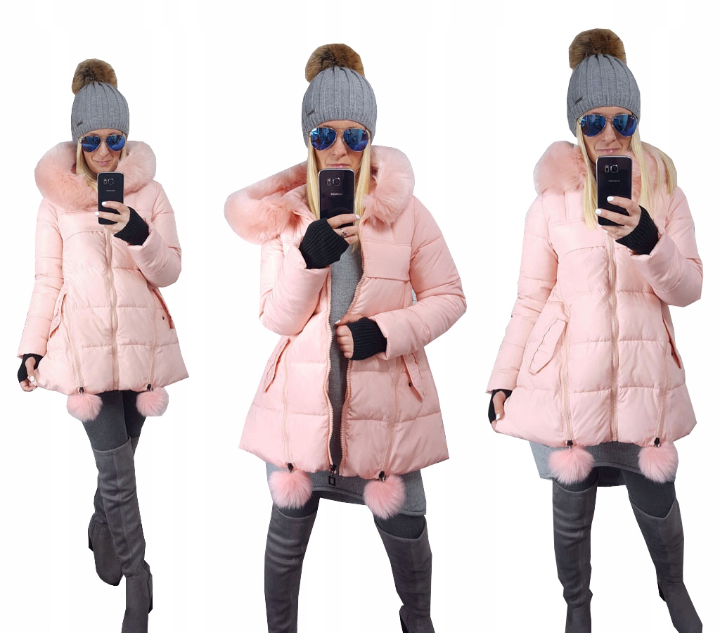 

Asymetryczna Kurtka Parka Gwiazda Kaptur Futerko S