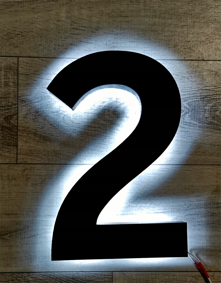Podświetlany NUMER NA DOM 40cm, 2cyfry+czujnik zmierzchu