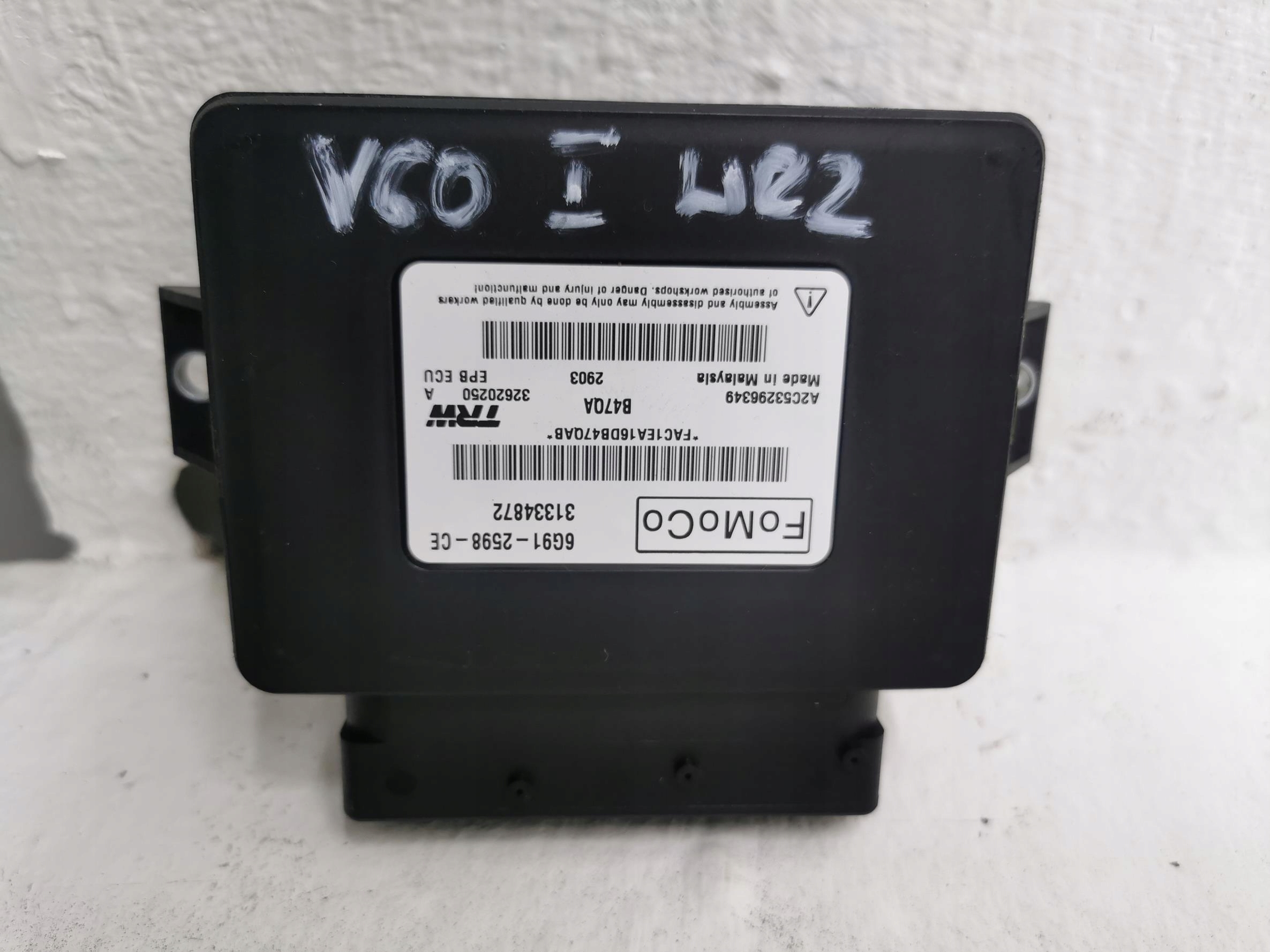 modulo LEVA FRENO A MANO VOLVO V60 e 31334872 10-18