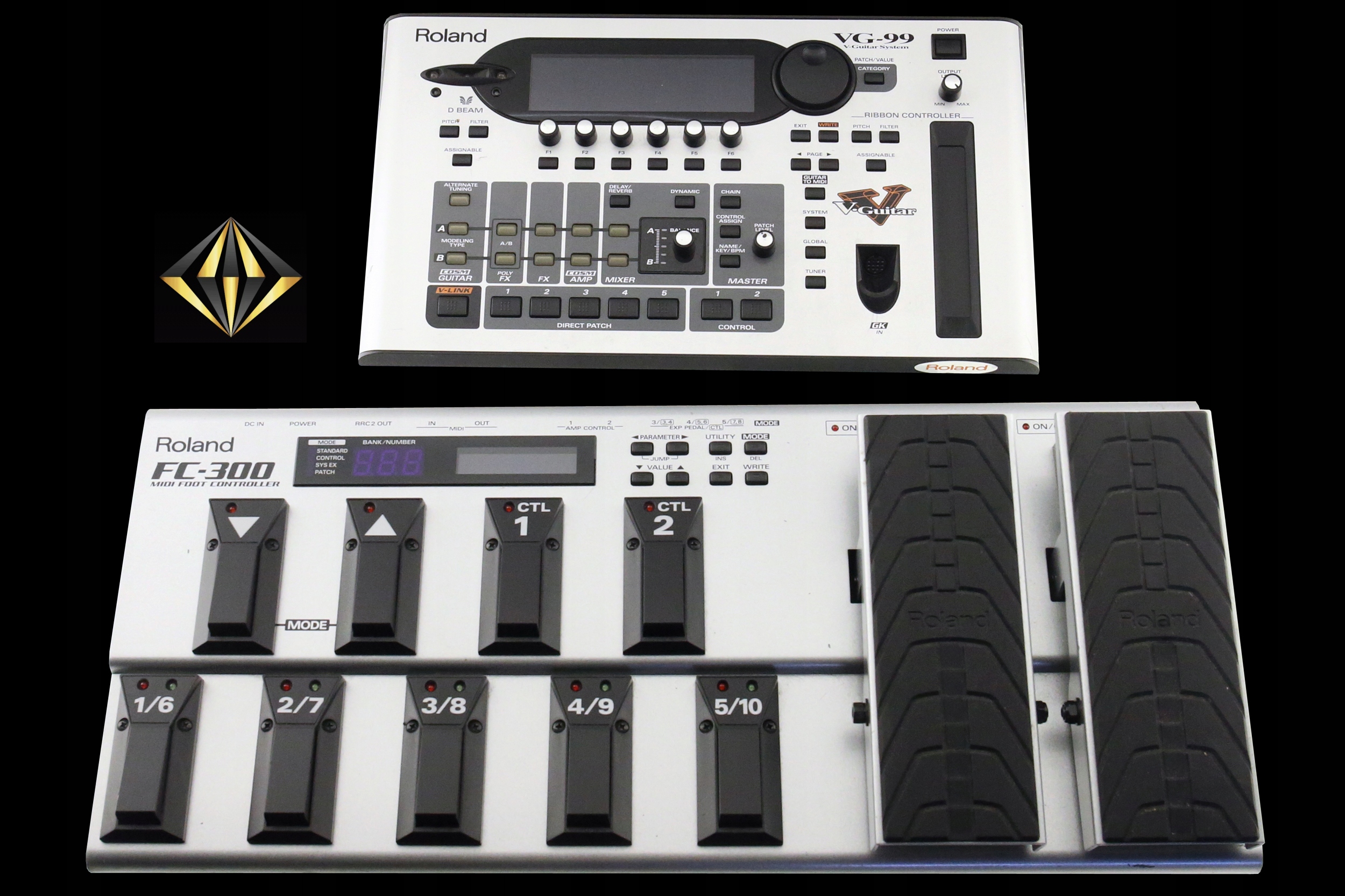 美品 Roland VG-99 FC-300 公式ギグバッグ付き ギターシンセ Roland VG 99 topowy procesor-syntezator gitarowy 17031402497