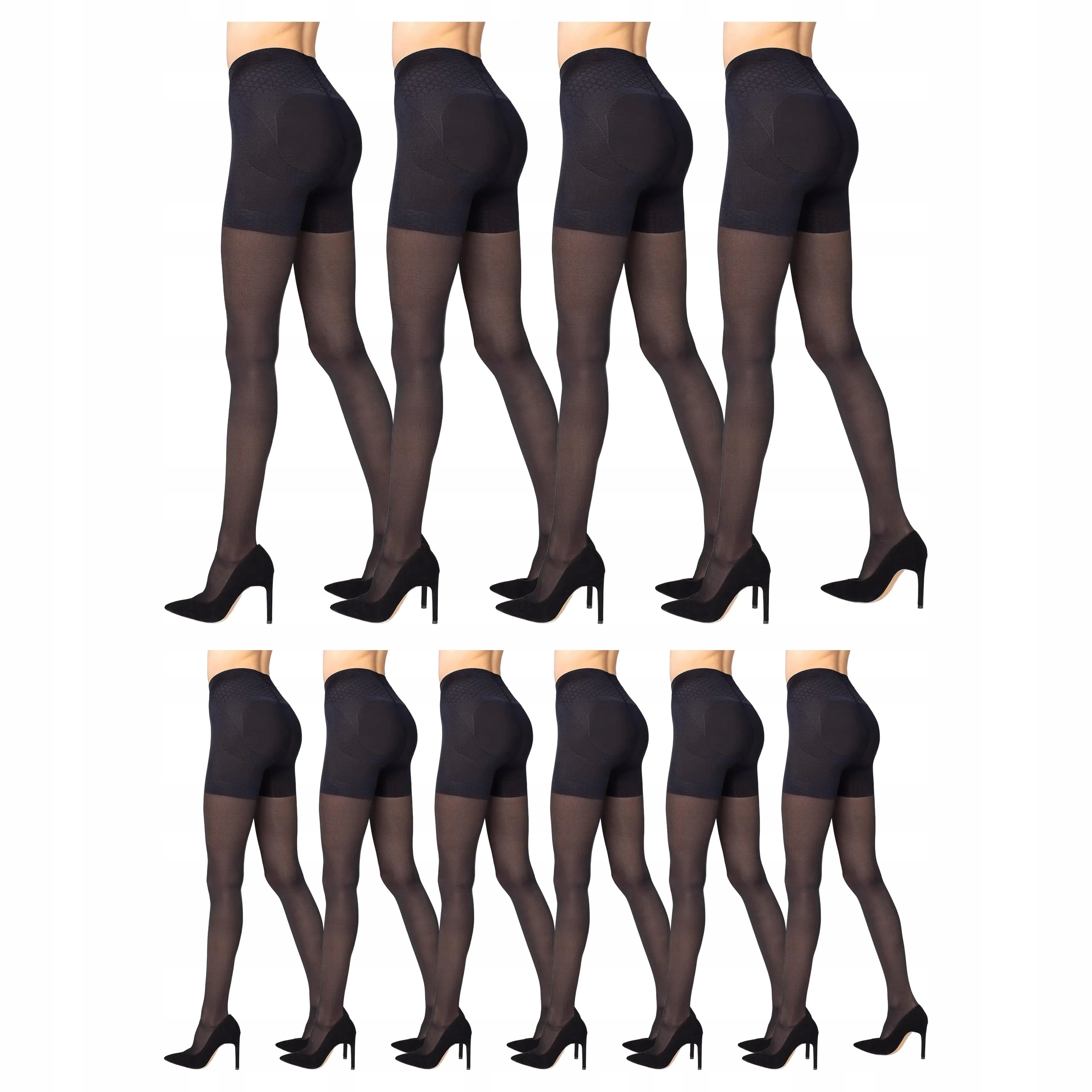 10 x Punčocháče modelovací punčocháče Relaxační Plus Up 40 Den 5-XL nero