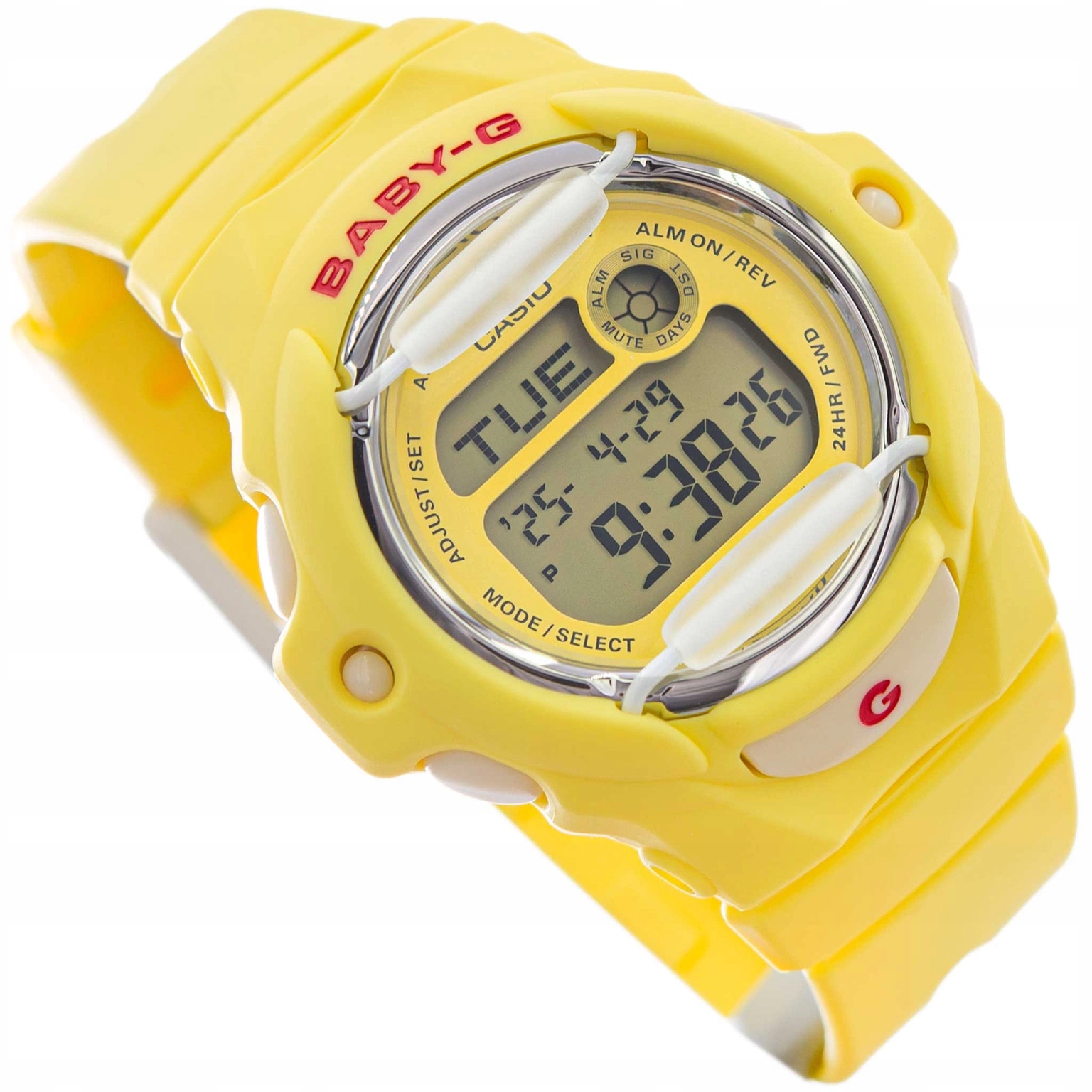 Dámské Hodinky Casio BG-169CH-9ER Baby-g Žluté S Řemínkem 200 M Vintage