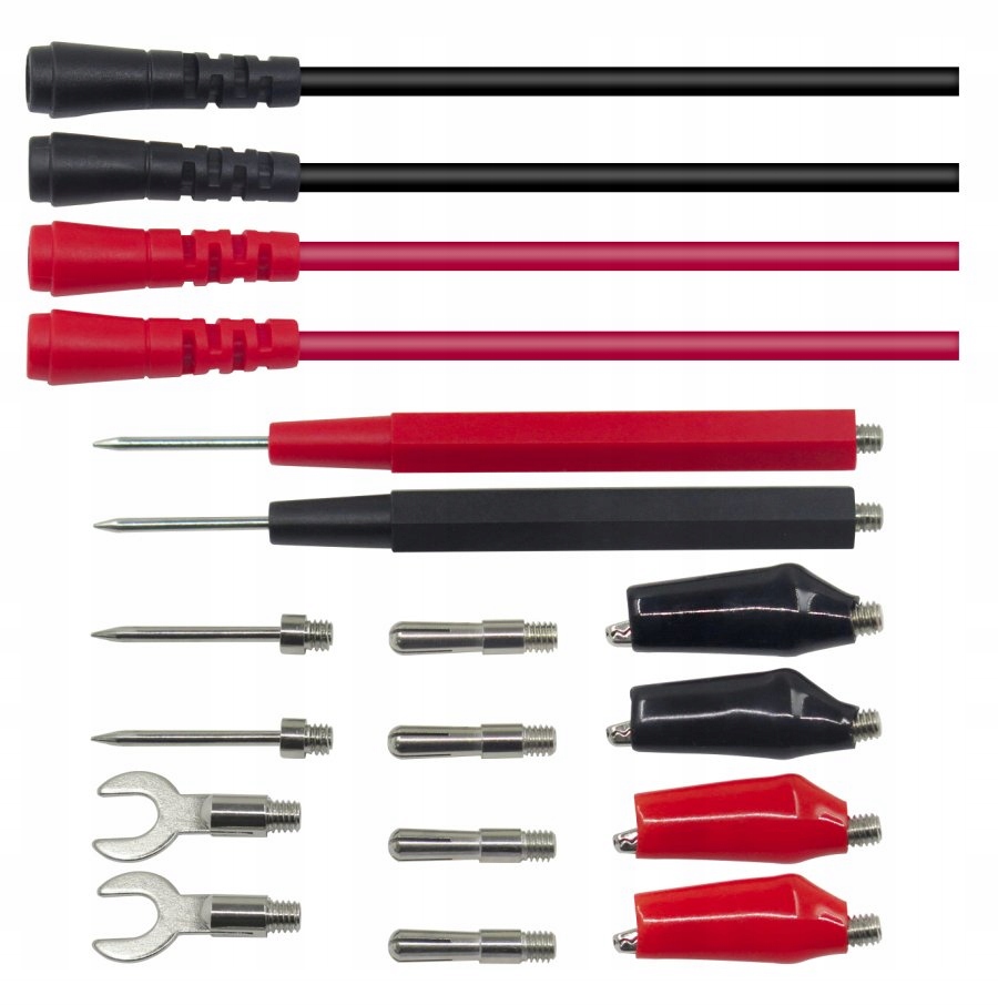 Kable Przewody Do Miernika Multimetru Krokodyl Banan Zestaw Pomiarowy