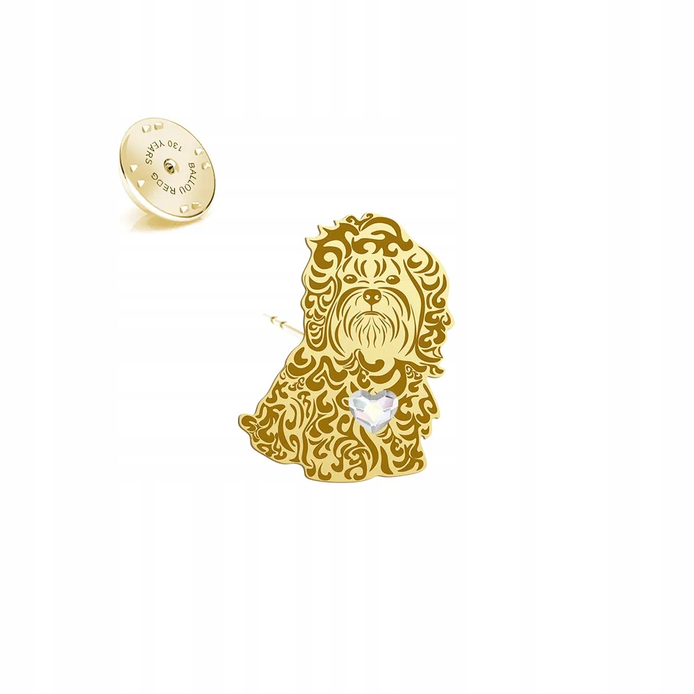 Odznak s ruským psem Bolonka 925 Šperky Dárek Dedikace Bonus