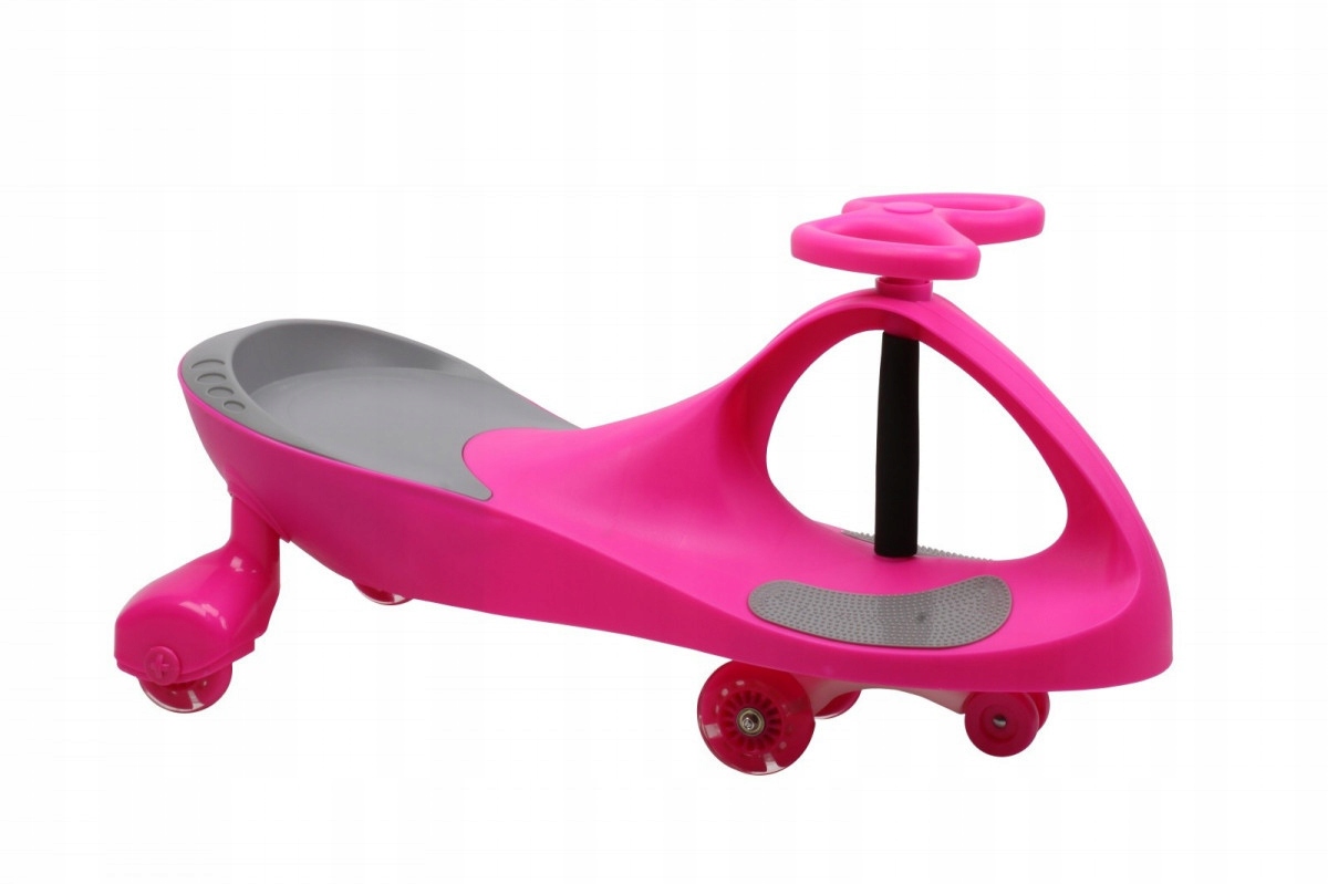 Gravity Swing Car Ride On Model 8097 Резиновые светодиодные колеса розово-серого цвета Hot
