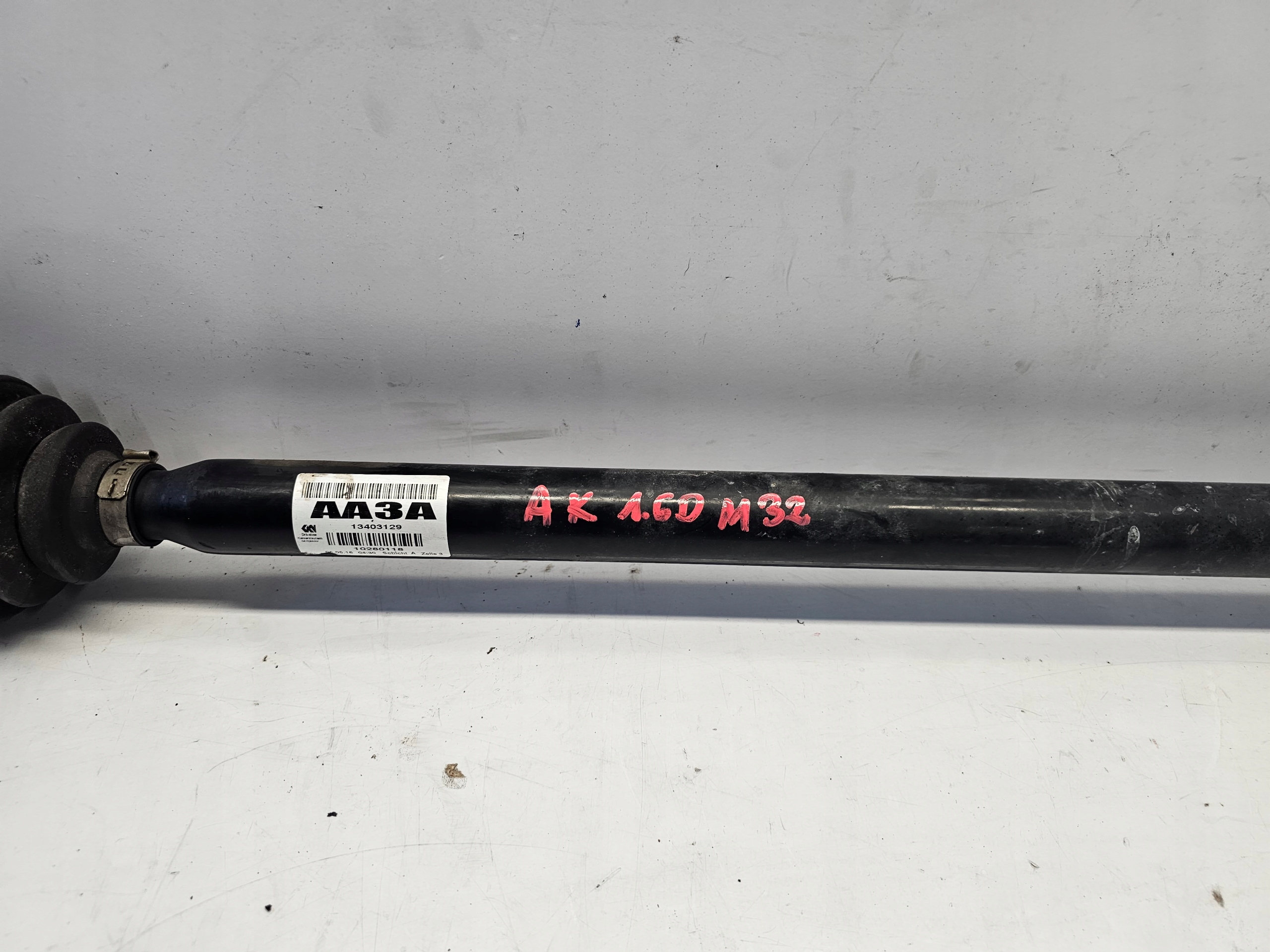 OPEL ASTRA K semi-axis right 13403129 AA3A M32 1.6CDTI