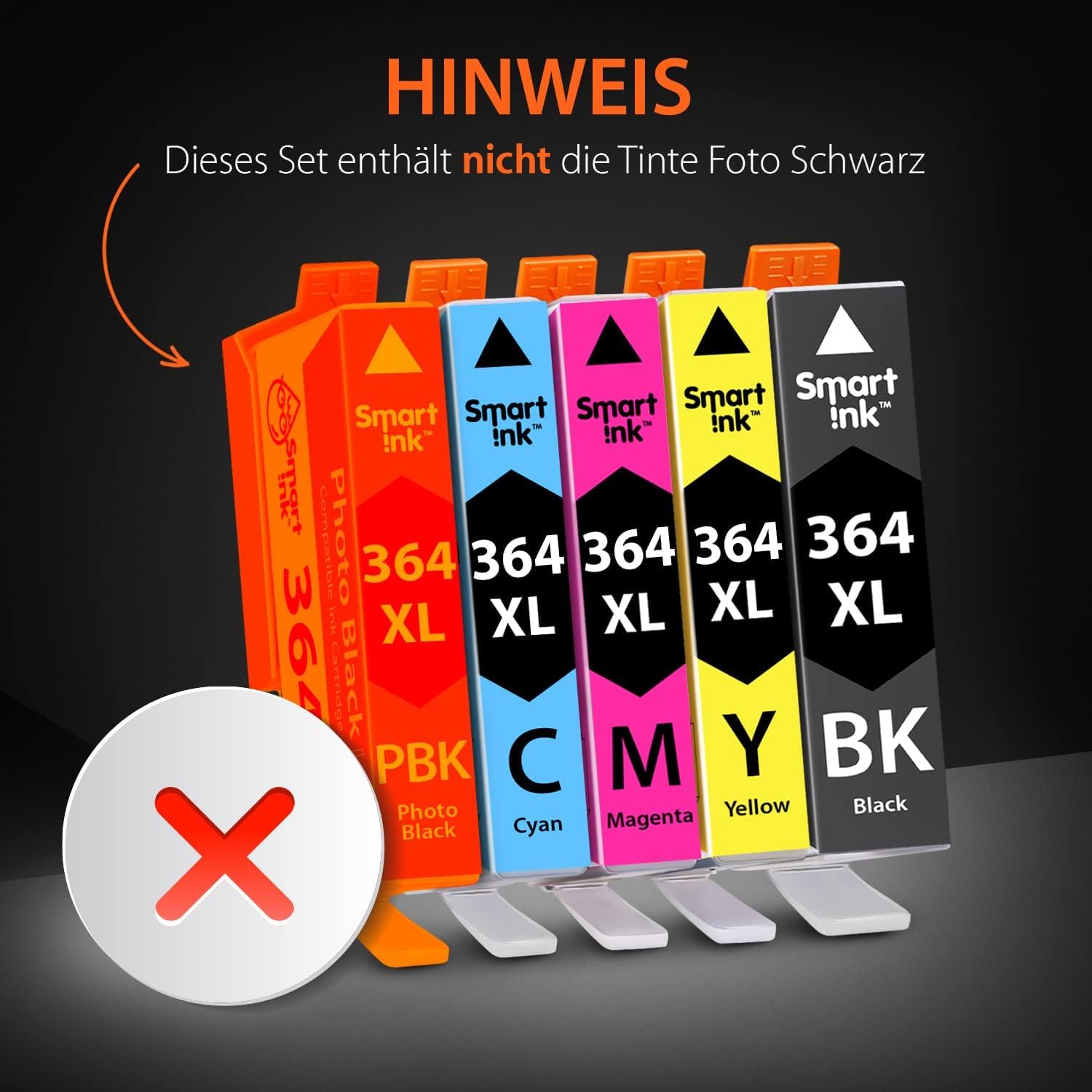 SMART INK Zestaw Tuszy Zamiennych HP 364XL 10szt Photosmart OfficeJet — miniatura 2